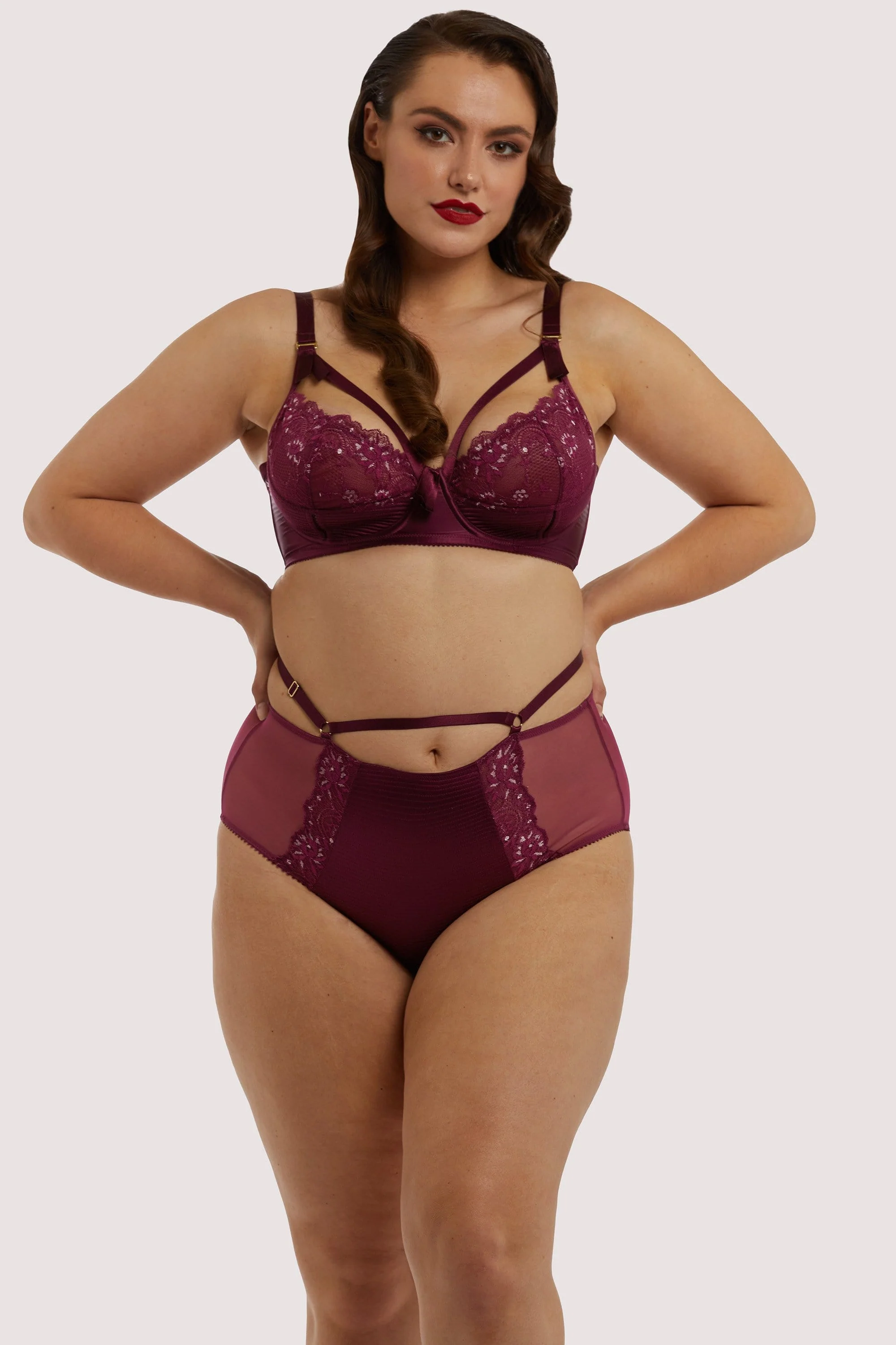 Madame X Dark Cherry Plunge Curve Bra - Image 4