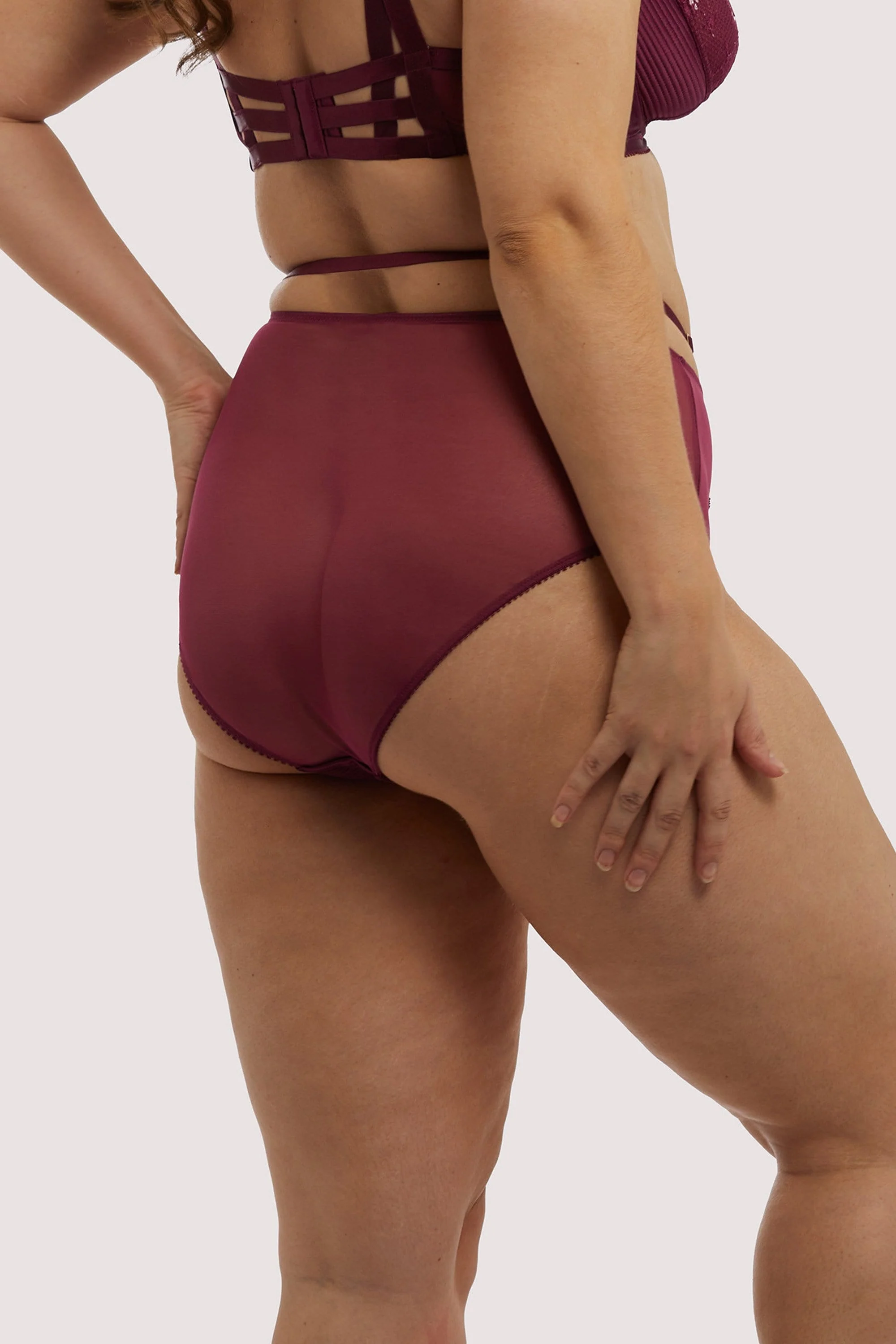 Madame X Dark Cherry High Waist Curve Brief - Image 4