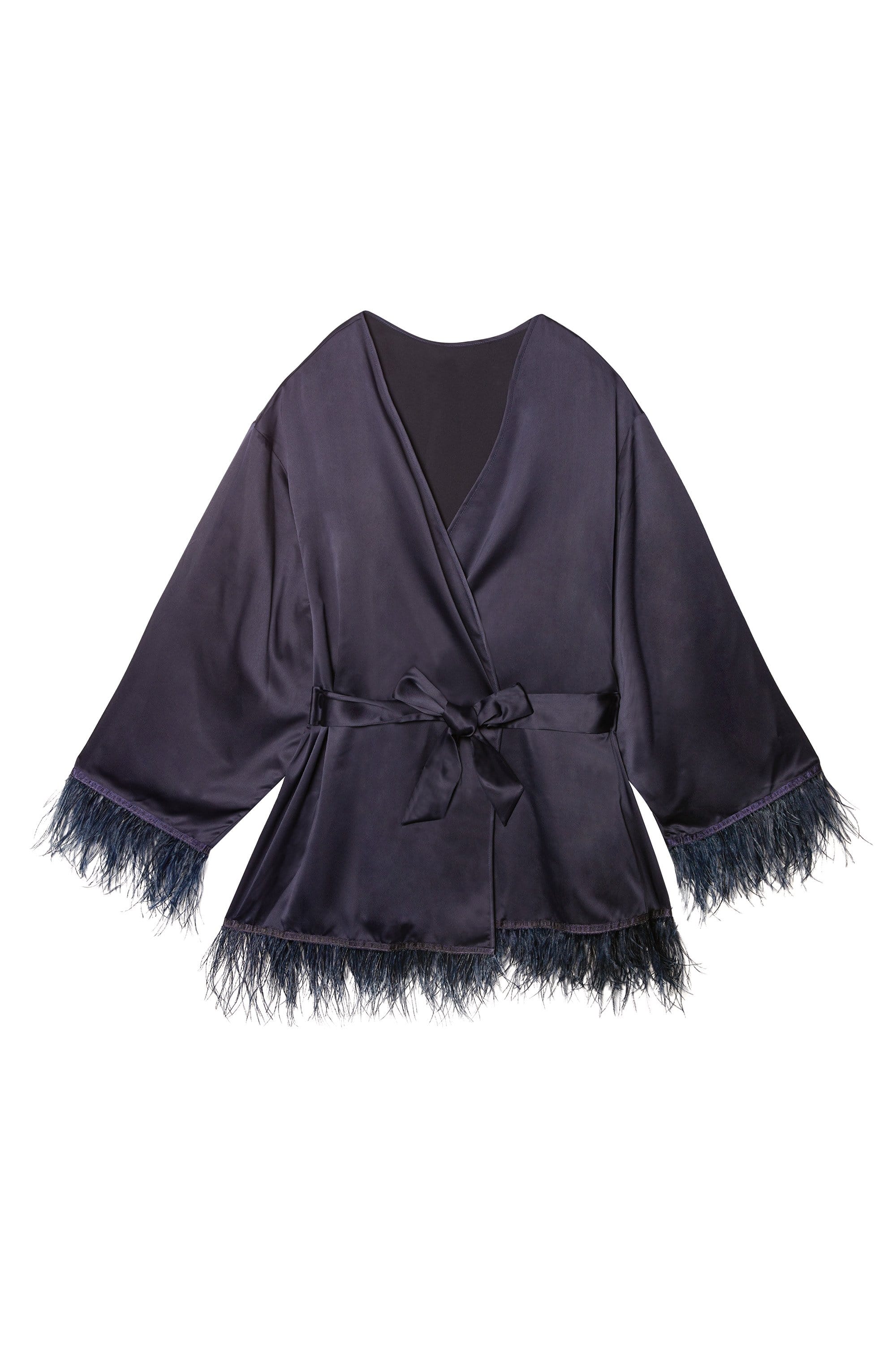 Iris Teal Feather Kimono - Image 6