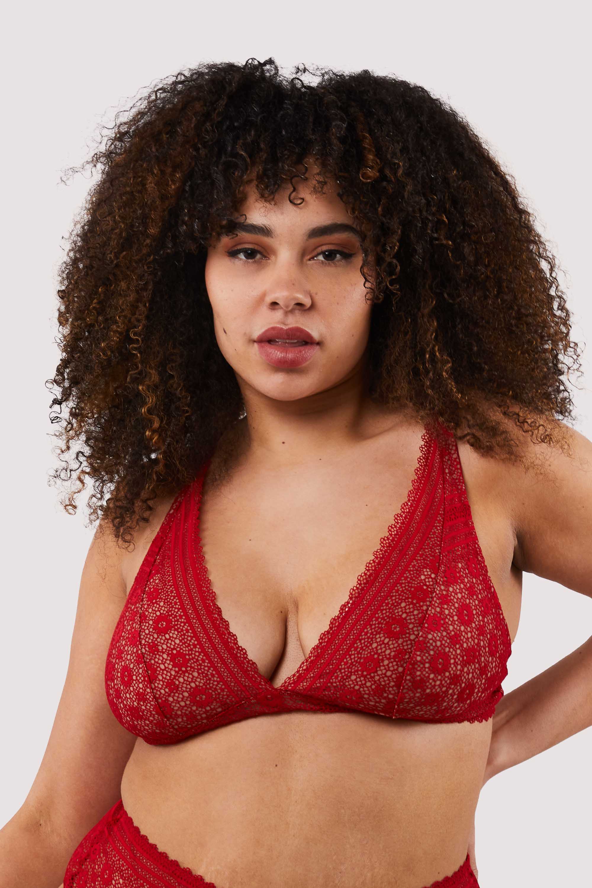 Maia Red Lace Bralette - Image 7