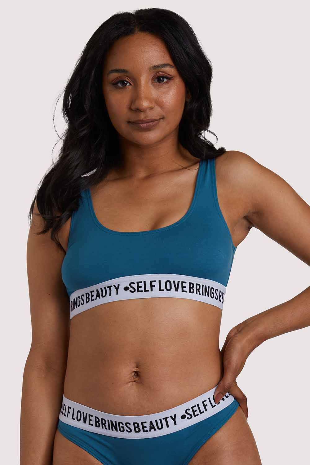 x PP Self Love Teal Crop Top - Image 2