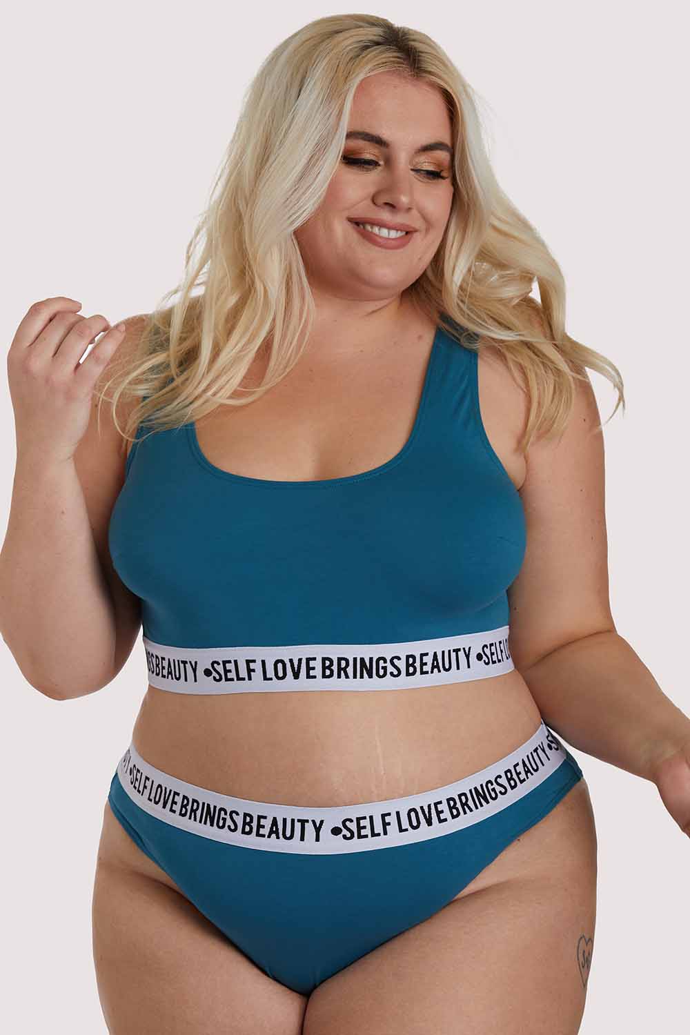 x PP Self Love Teal Crop Top - Image 3