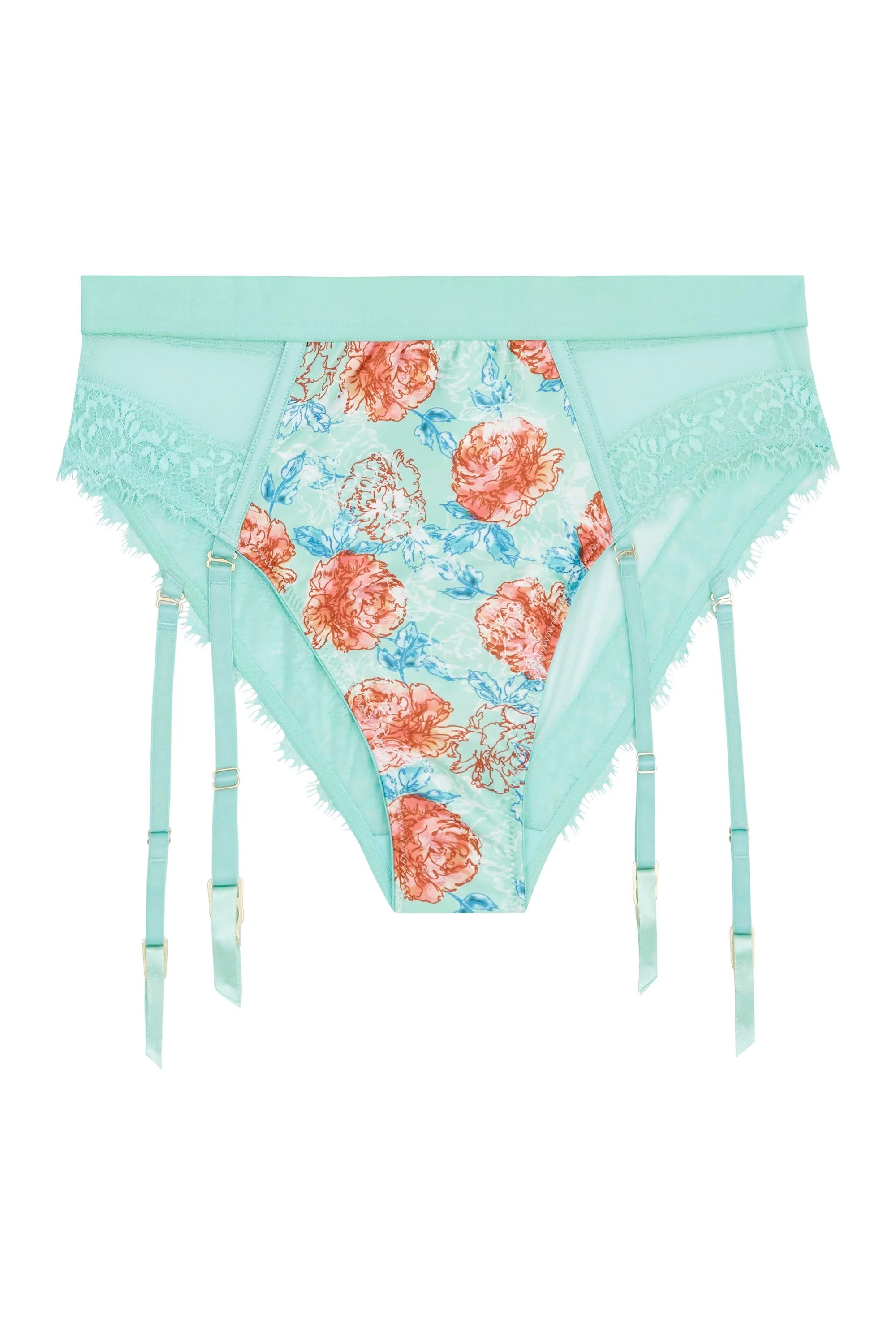 Sabey Mint Floral High Waist Brief - Image 3