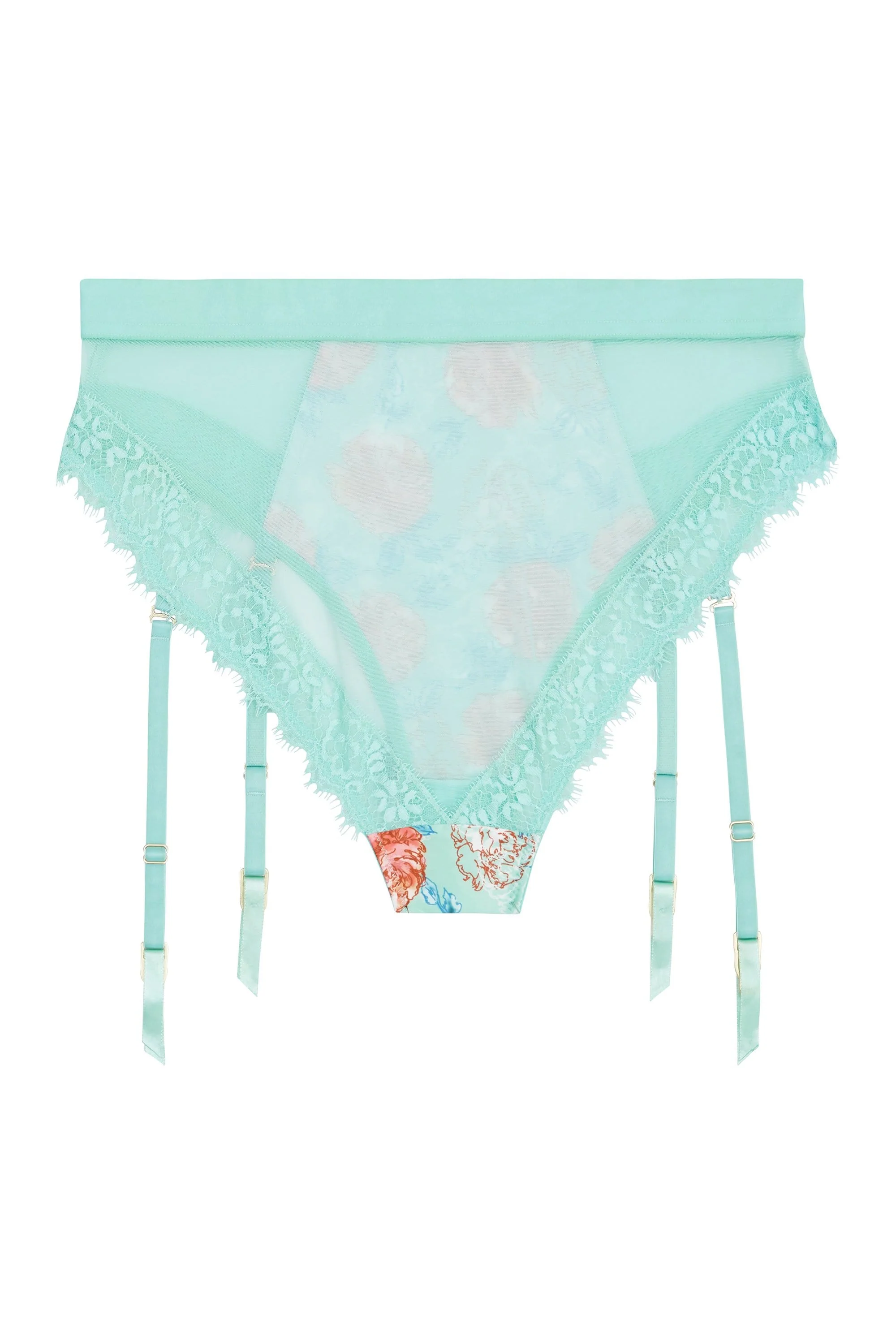 Sabey Mint Floral High Waist Brief - Image 4