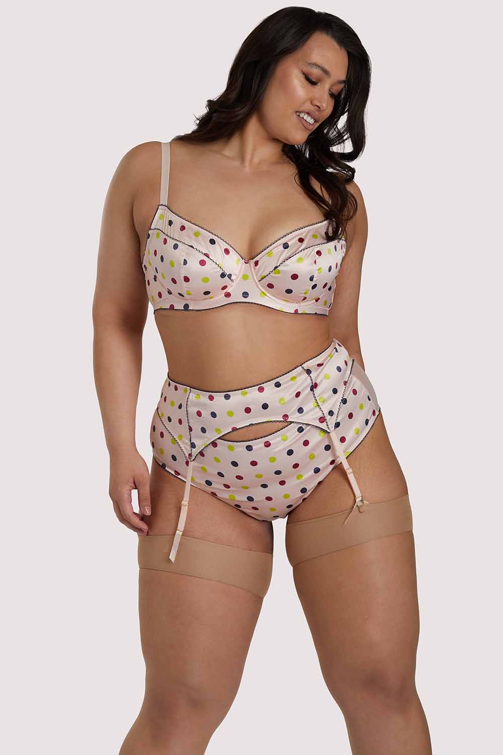 x PP Rowswell Polka Dot Peach Bra - Image 19