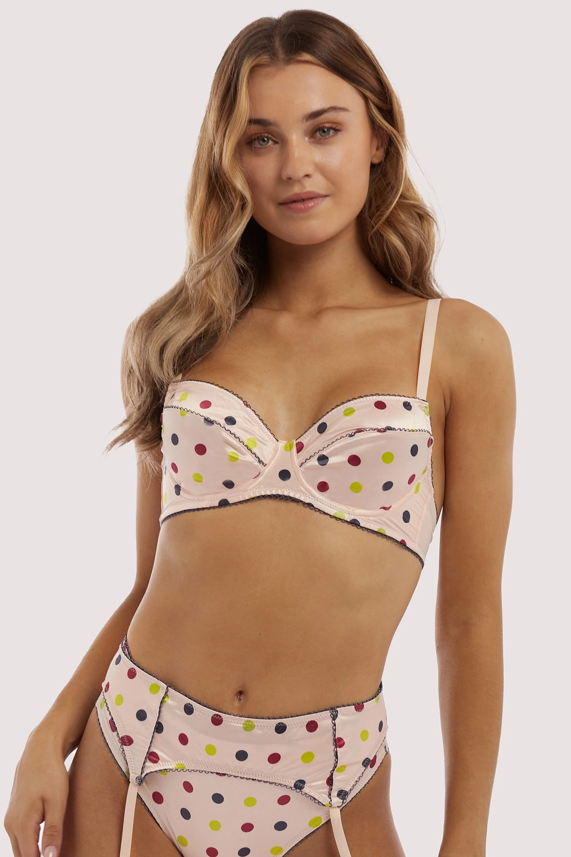 x PP Rowswell Polka Dot Peach Bra - Image 2