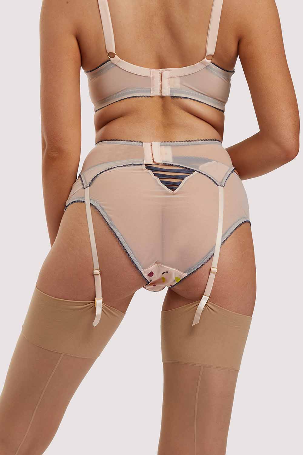 x PP Rowswell  polka Dot Peach Suspender - Image 5