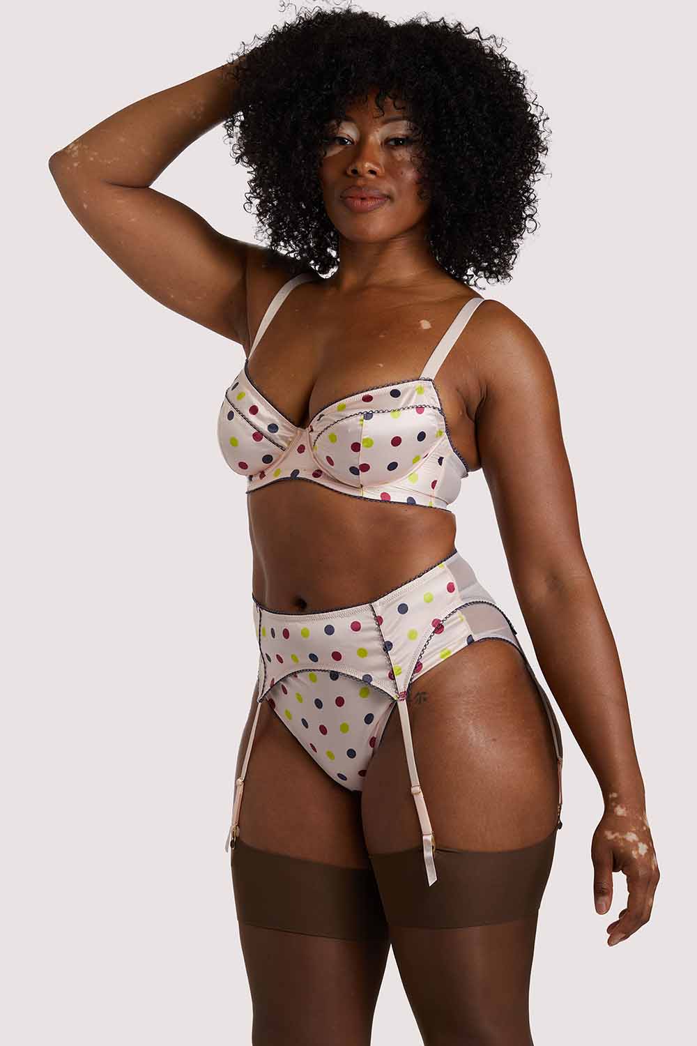 x PP Rowswell  polka Dot Peach Suspender - Image 8