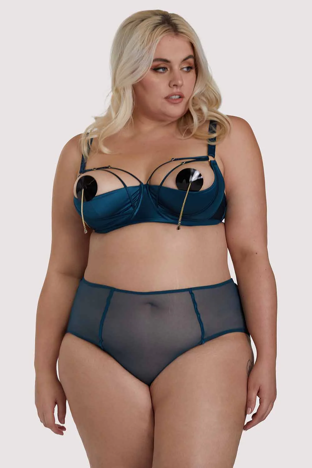 x PP Firenza Strappy Teal Bra - Image 3