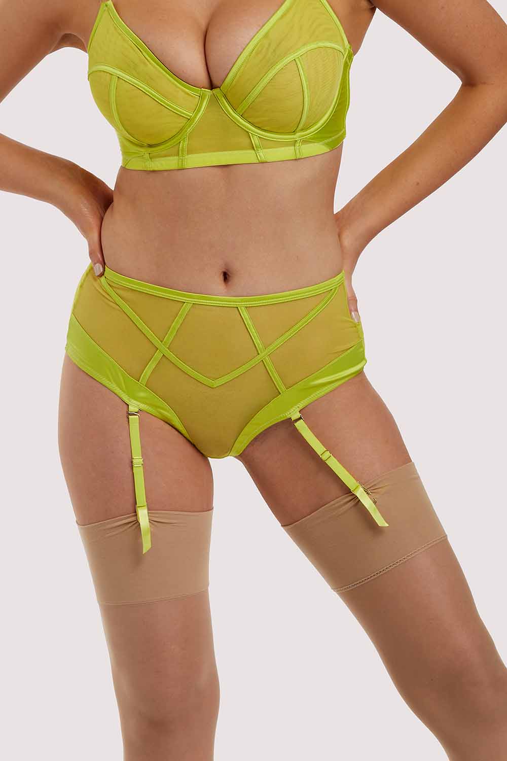 x PP Nahli Highwaist Lime Suspender Brief - Image 6