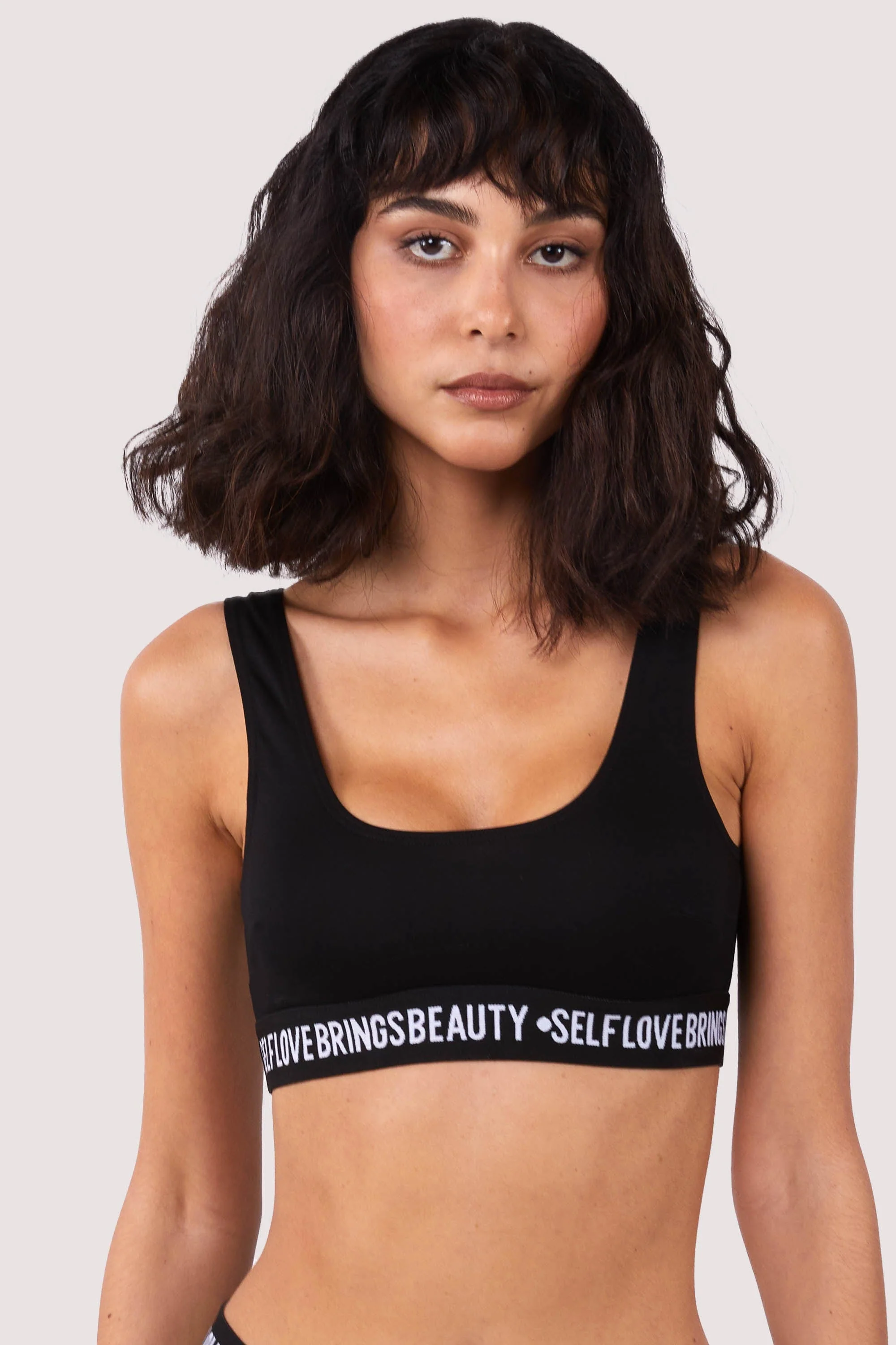 Self Love Black Crop Top - Image 3