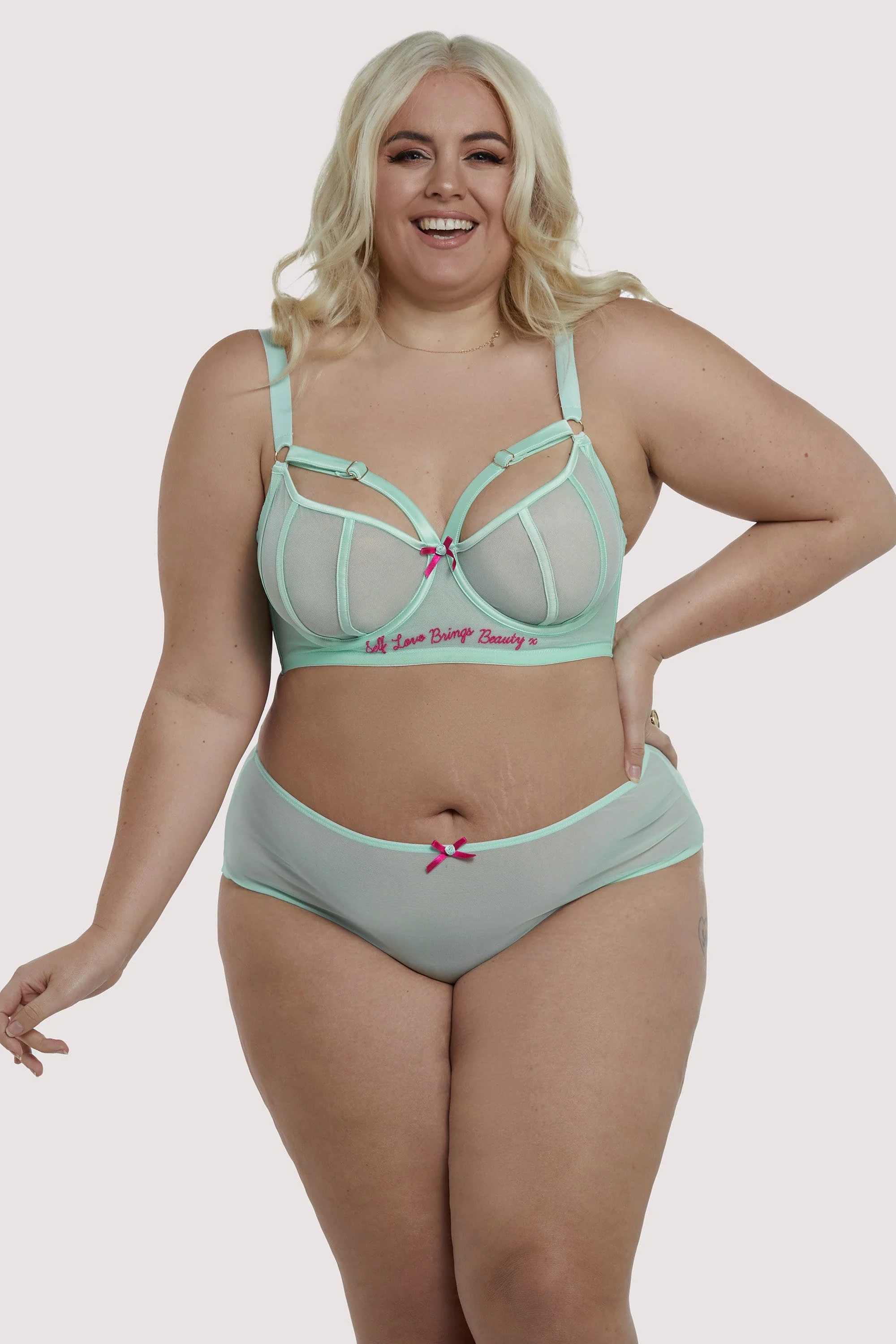 Felicity Hayward High Waist Mint Curve Brief - Image 2