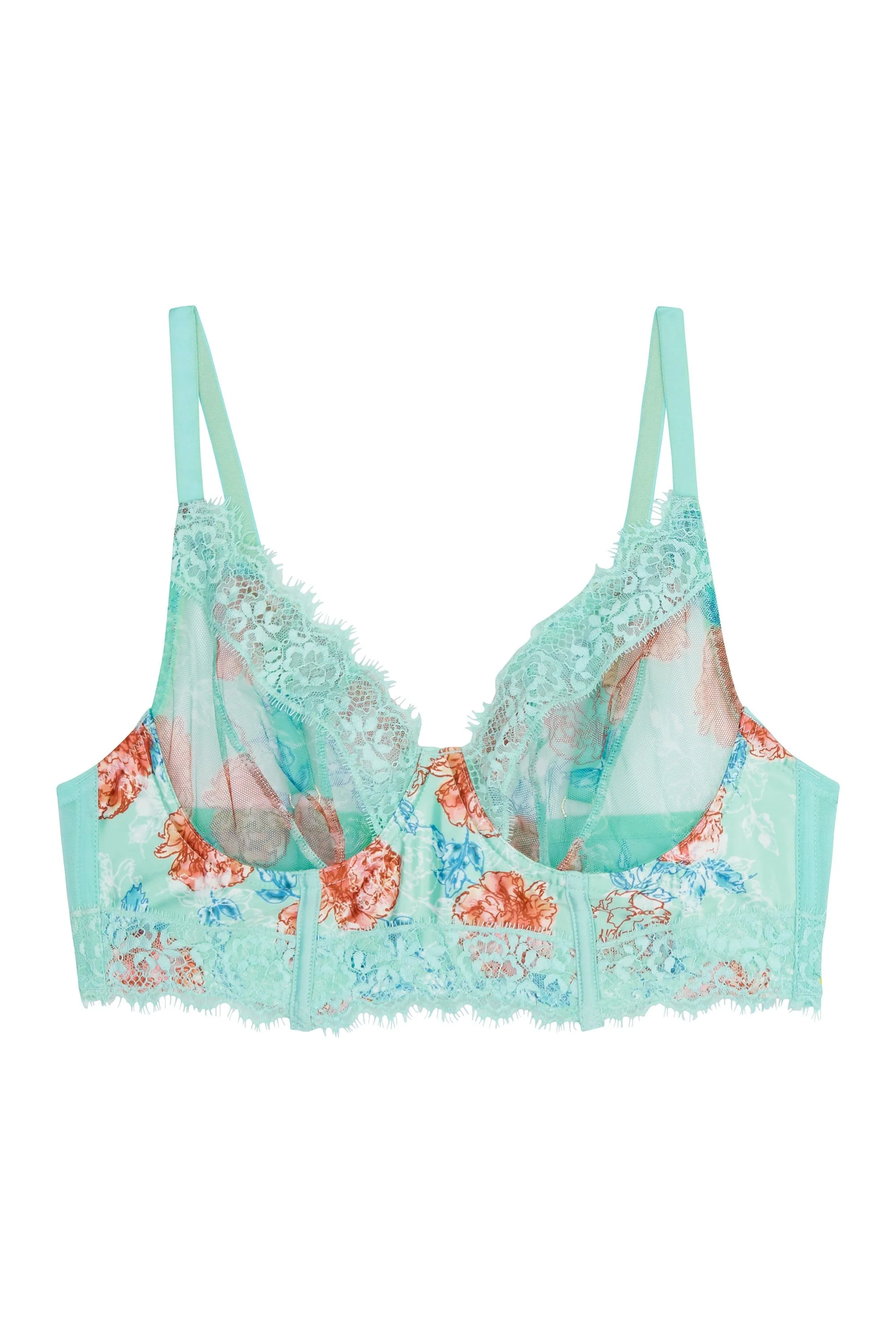 Felicity Hayward Sabey Mint Floral Longline Fuller Bust Bra - Image 4