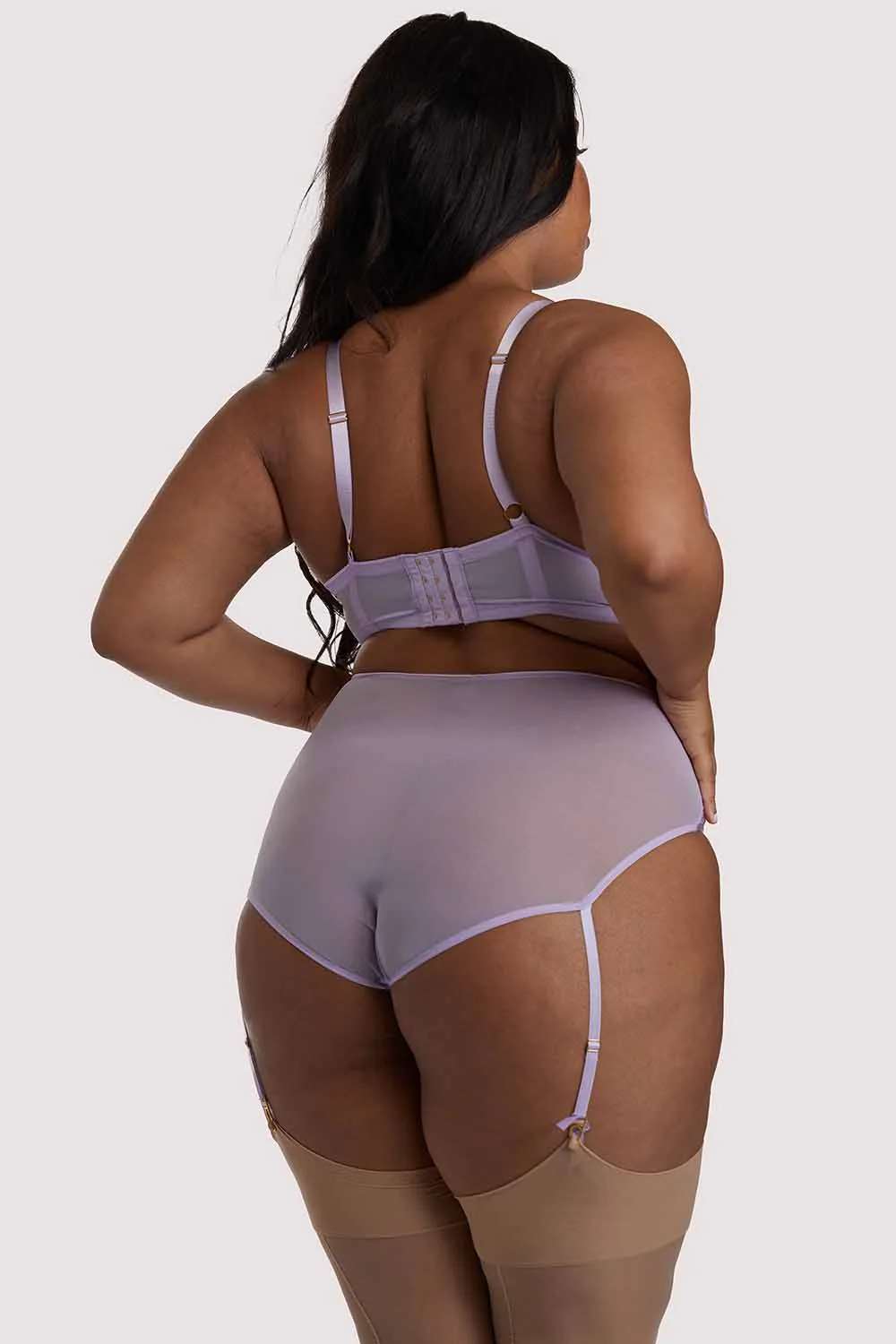 Mila Lilac Lace Triangle Bra - Image 2