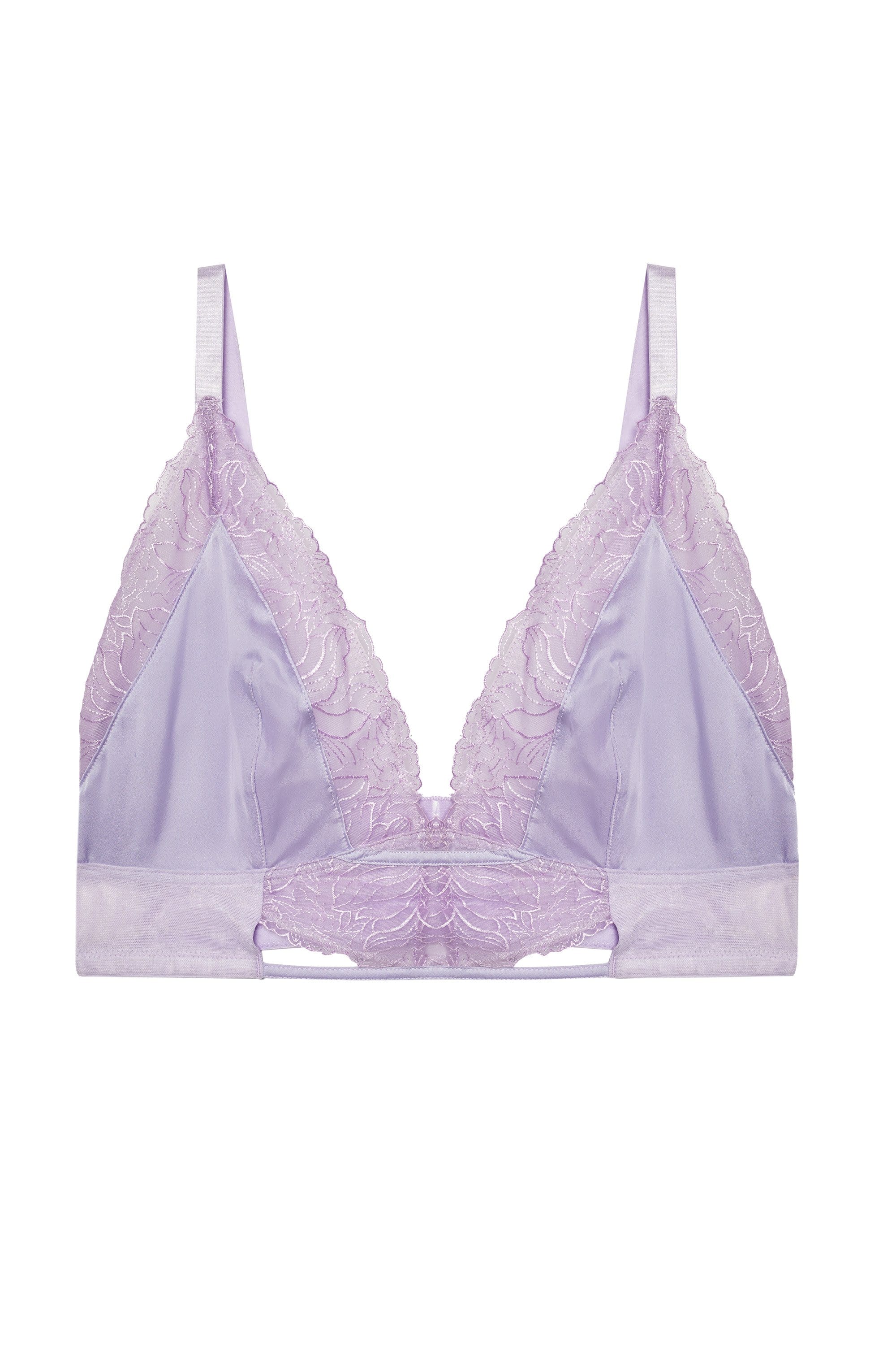 Mila Lilac Lace Triangle Bra - Image 5