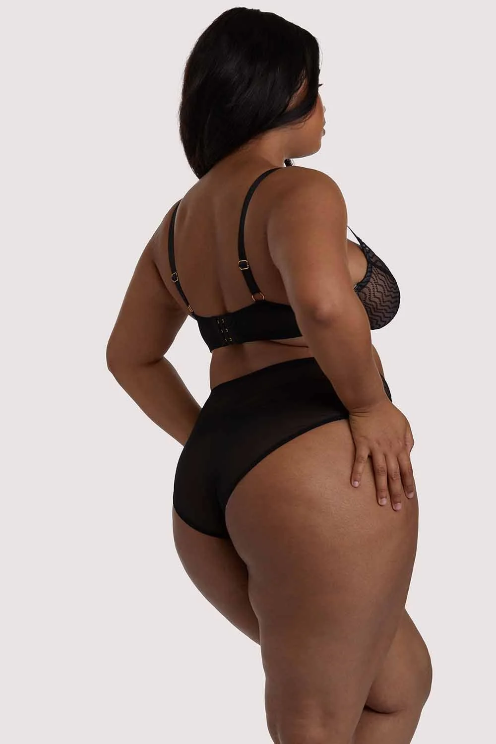 Brianna Black Mesh Bra - Image 4