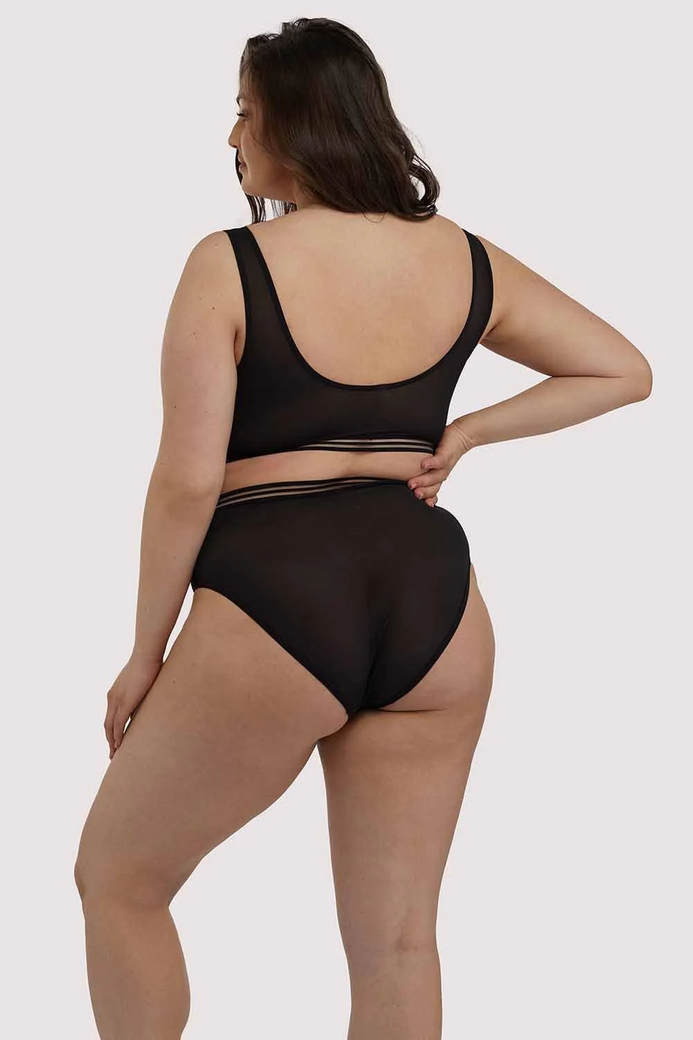Chelsea Black Mesh Crop Top - Image 4