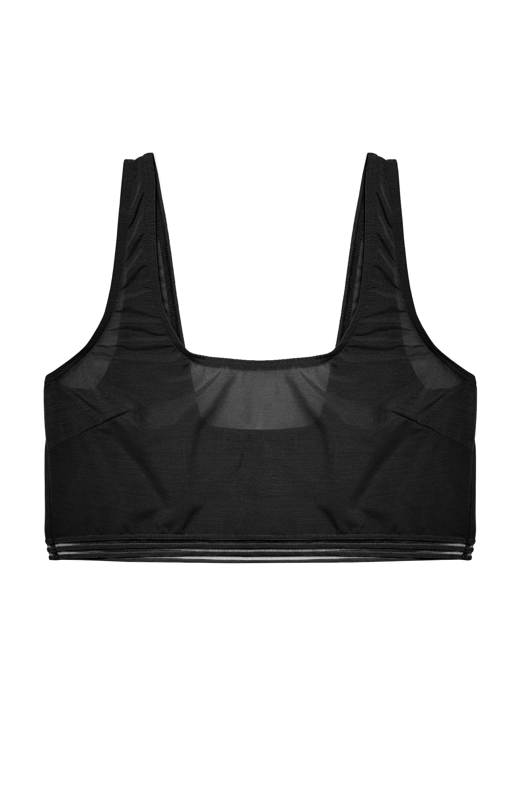 Chelsea Black Mesh Crop Top - Image 6