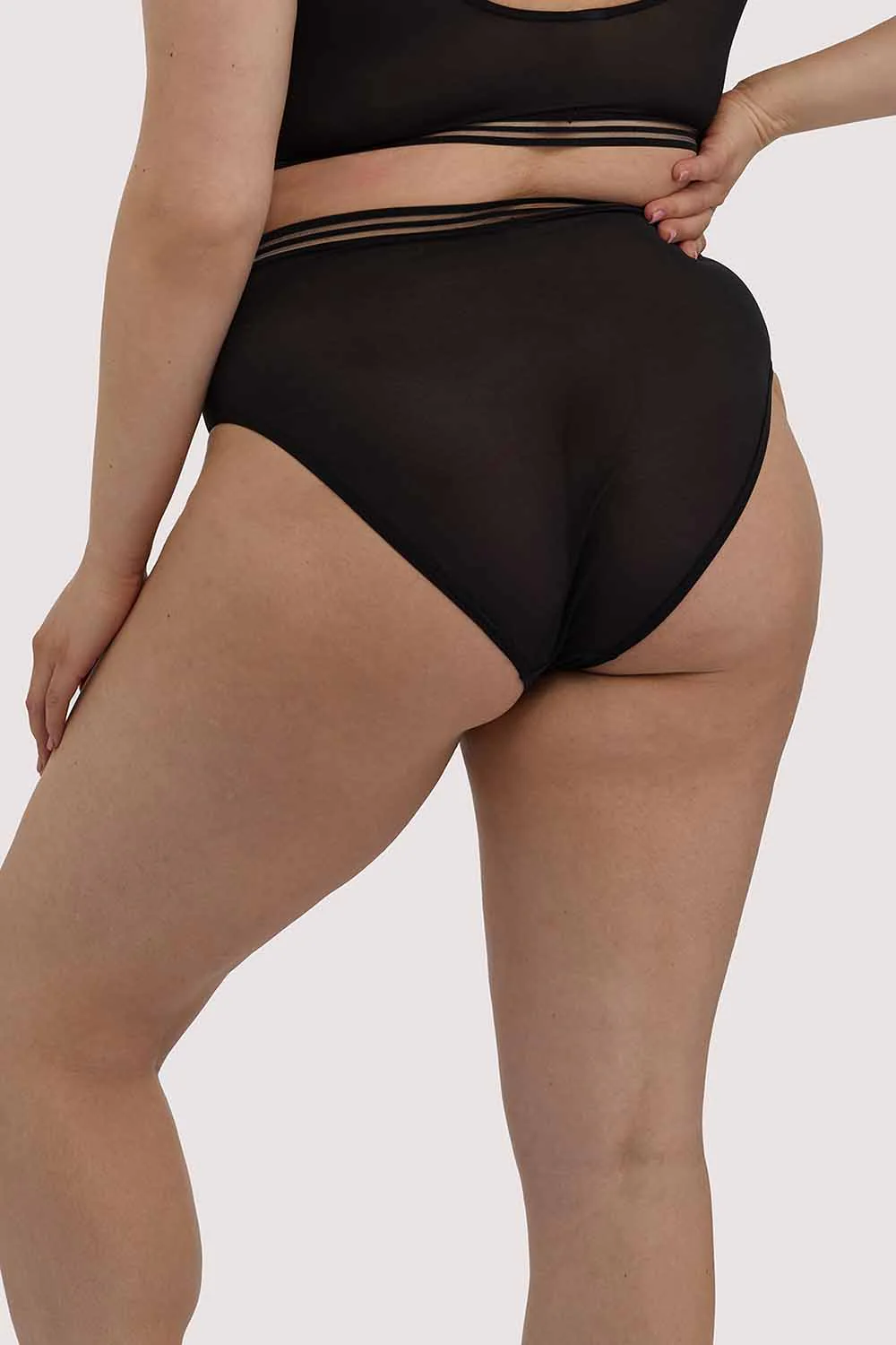 Chelsea Black Mesh Highwaist Brief - Image 3