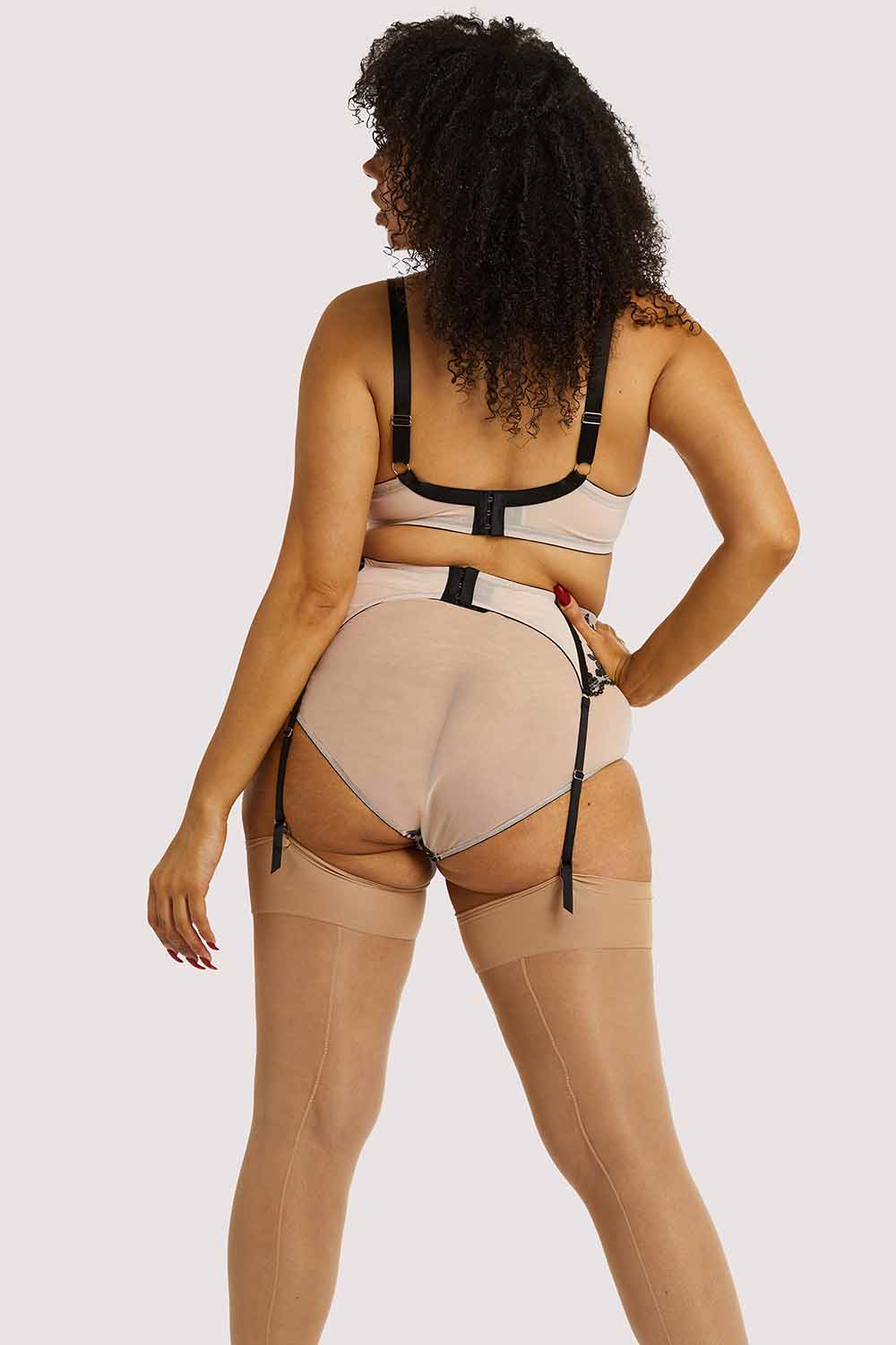 Evie Black & Peach Suspender - Image 3