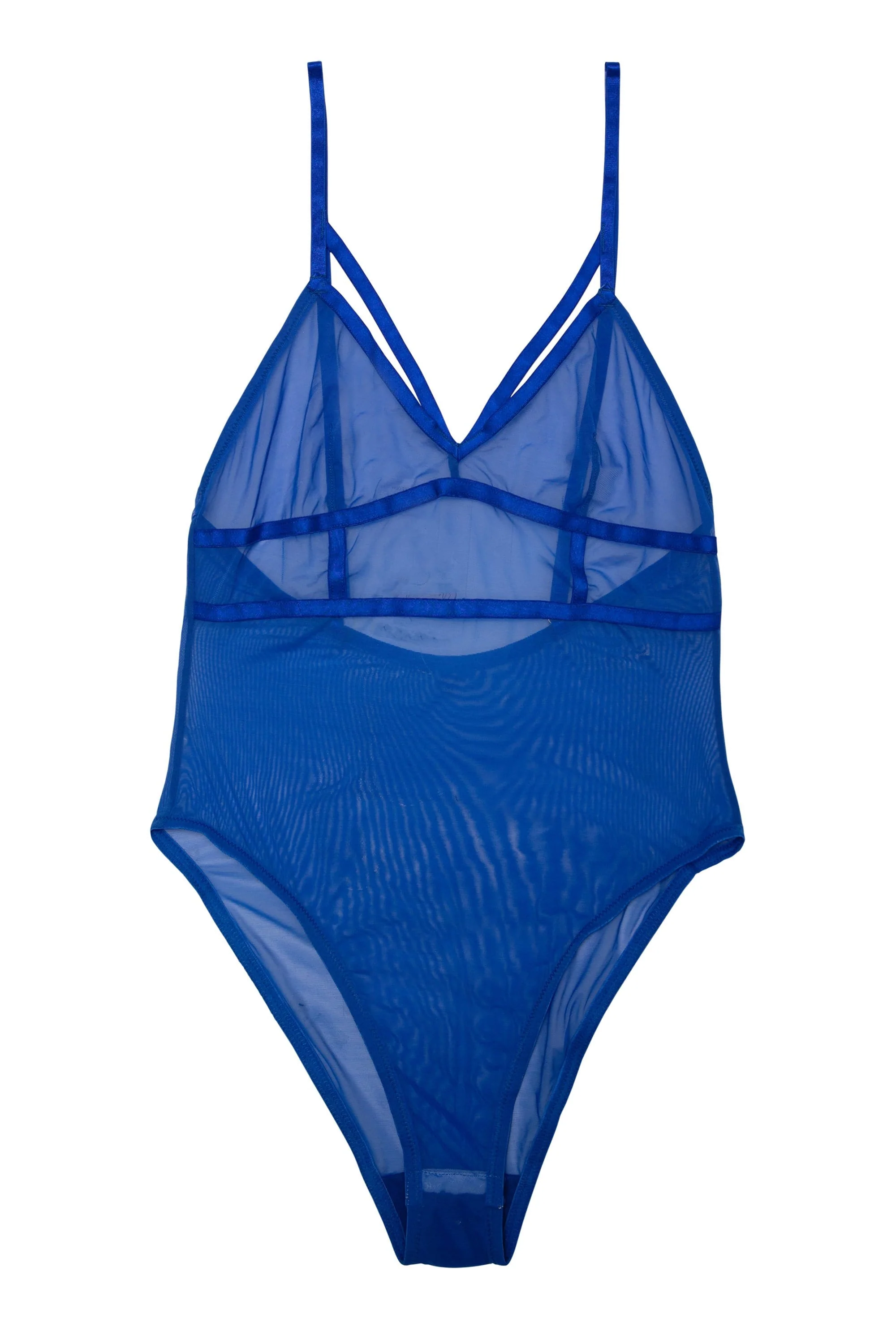 Hustler Arielle Blue Mesh Body with Strap Detail - Image 2