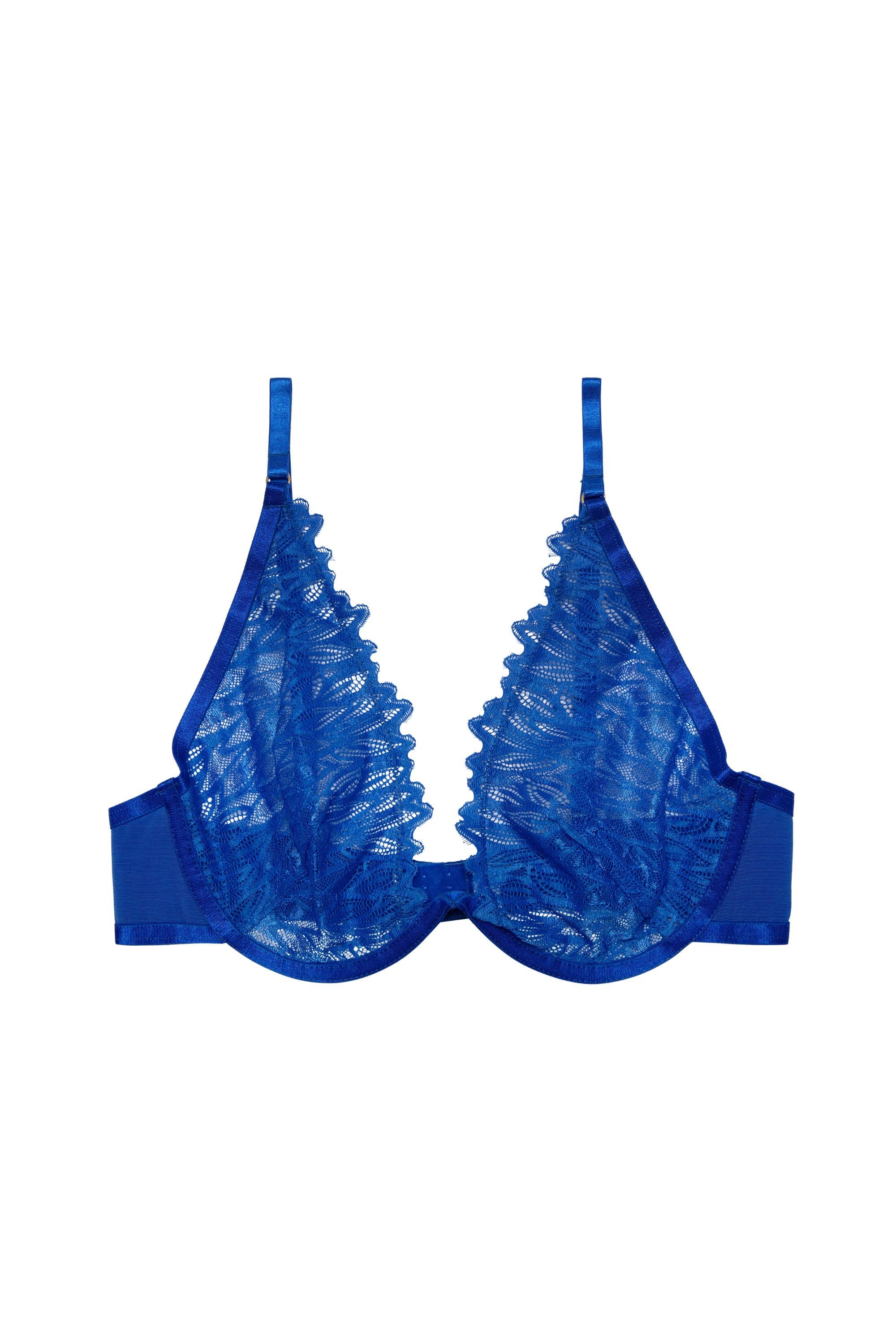 Margot Cobalt High Apex With Wire Lace Bra - Image 2