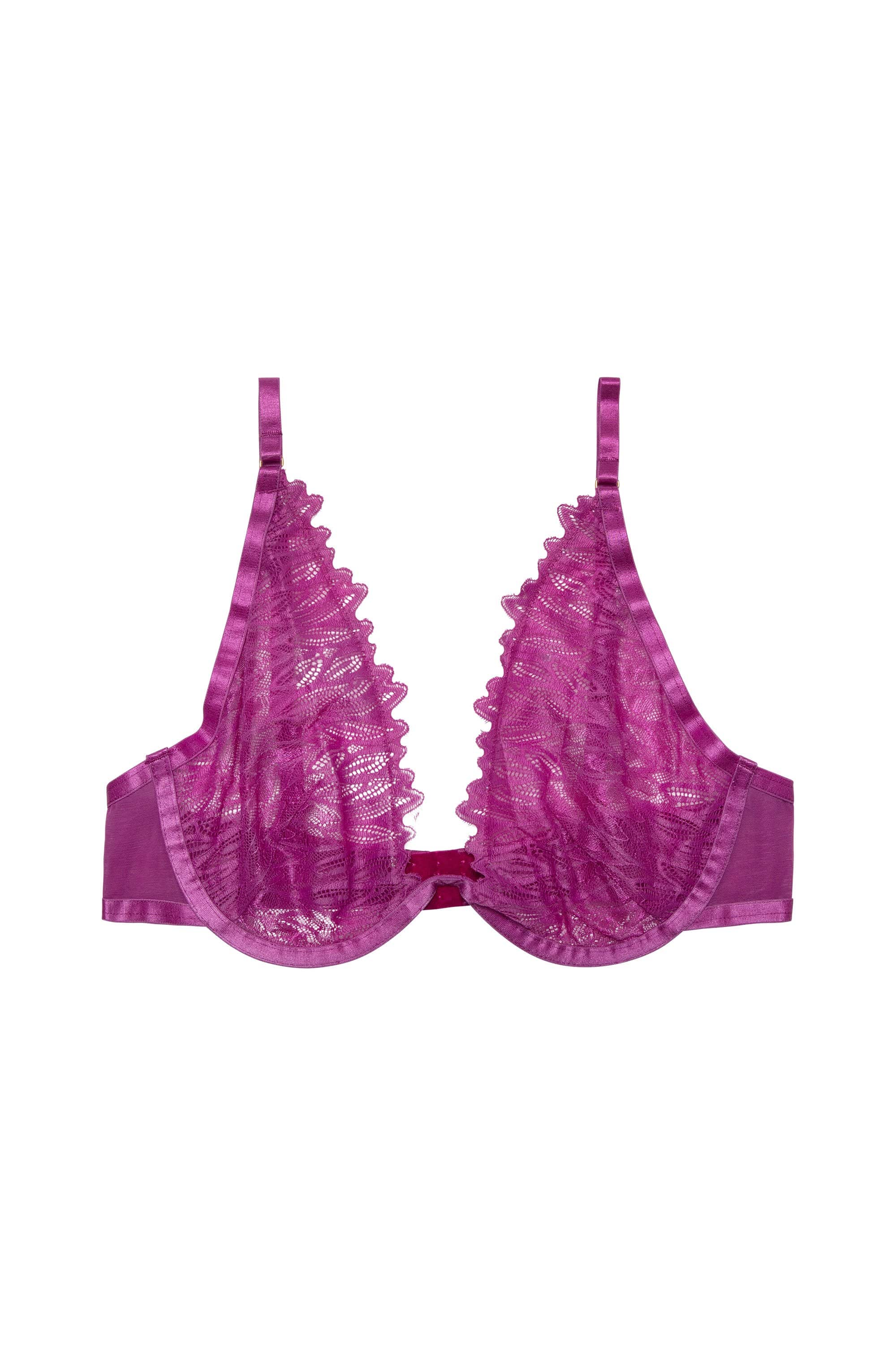 Margot Violet High Apex With Wire Lace Bra - Image 2