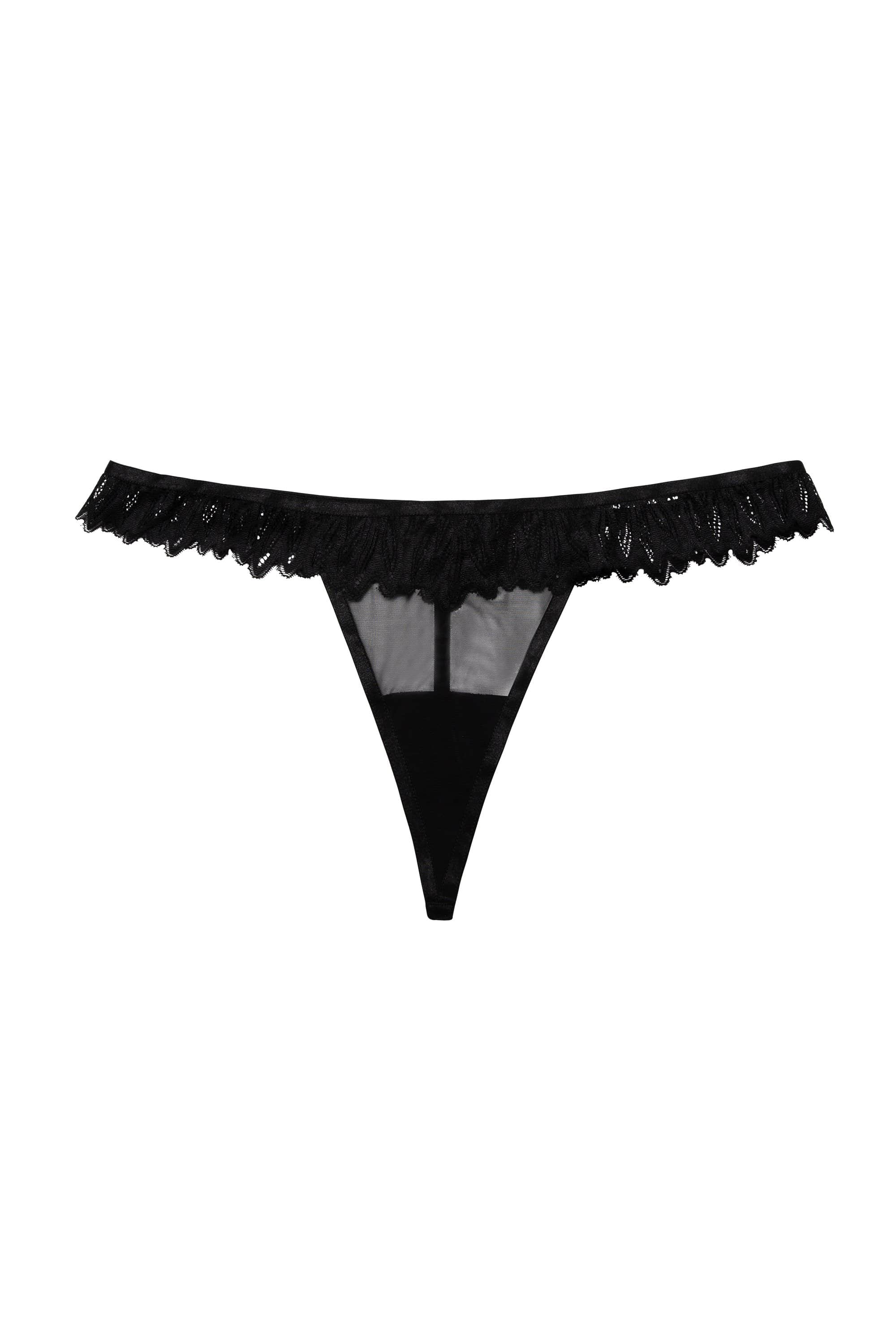 Hustler Margot Black Lace and Mesh Hipster Brief - Image 2