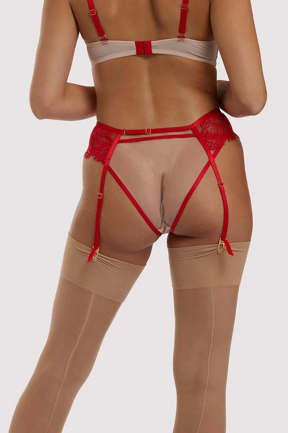 Mya Red Lace Suspender - Image 5