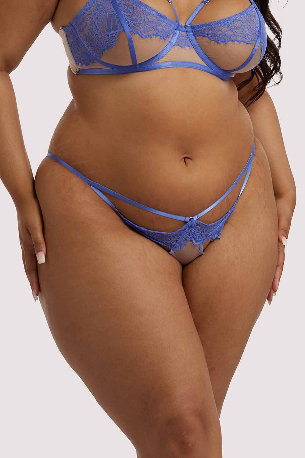 Mya Blue Lace Brief - Image 2