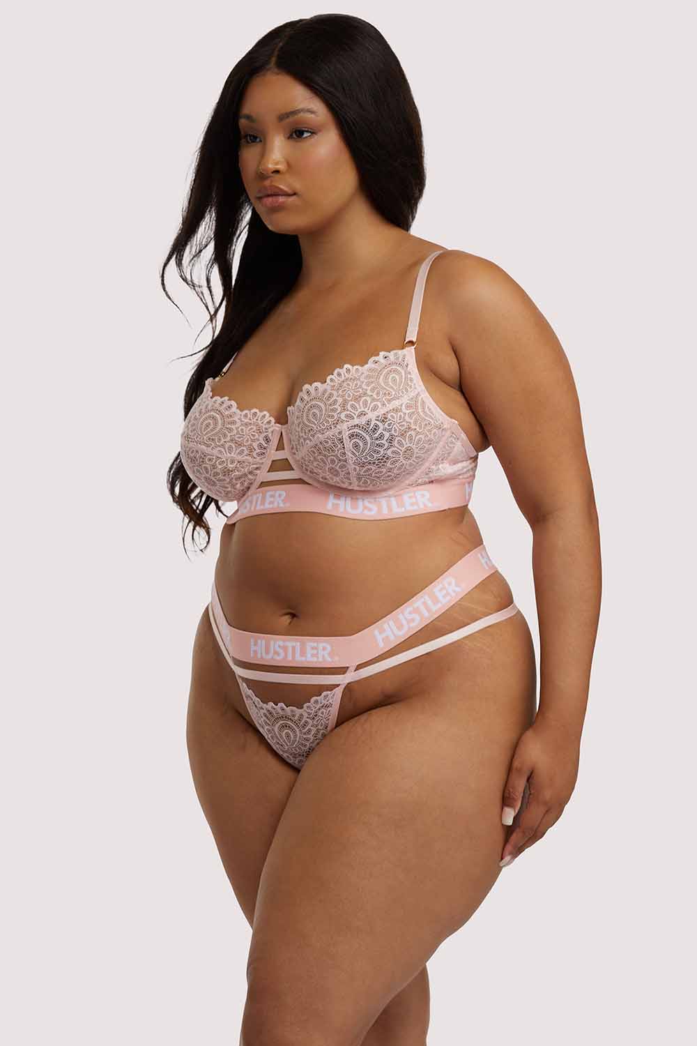 Branded Lace Baby Pink Thong - Image 10