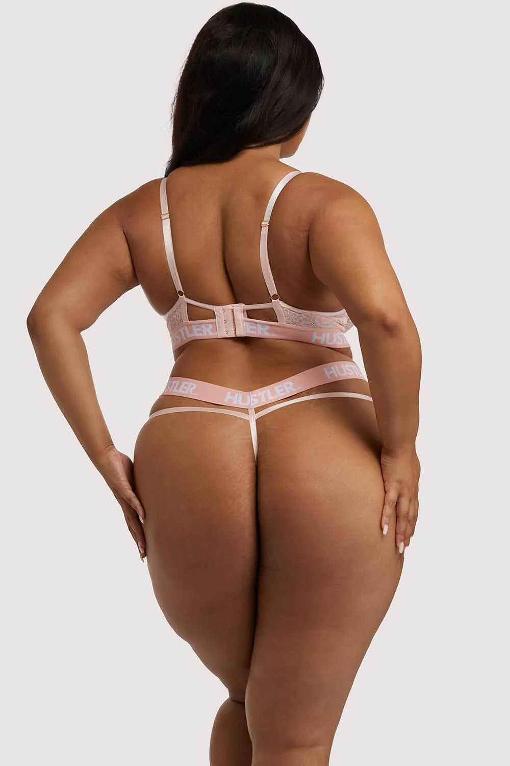 Branded Lace Baby Pink Thong - Image 9