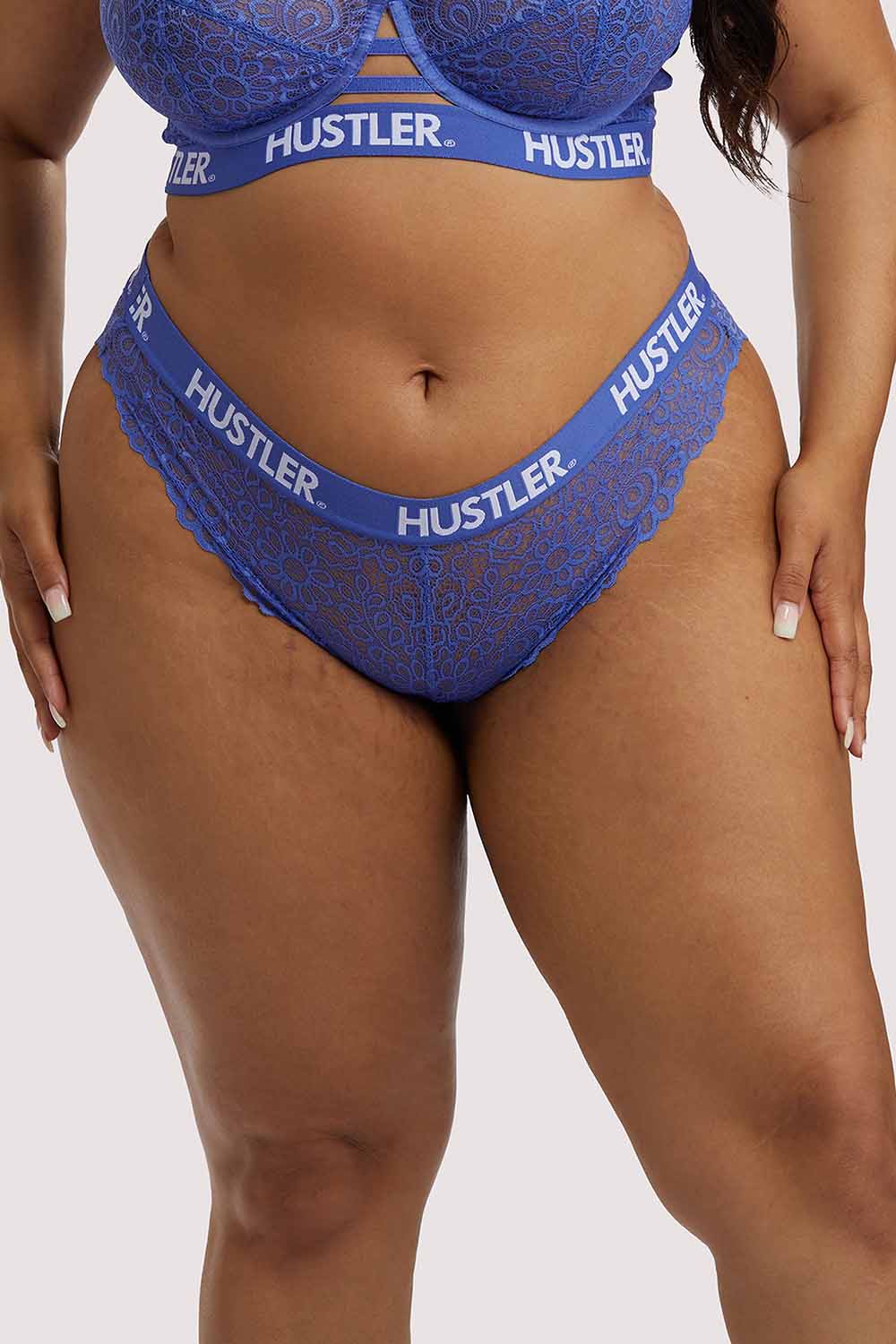 Branded Lace Blue Brief - Image 4