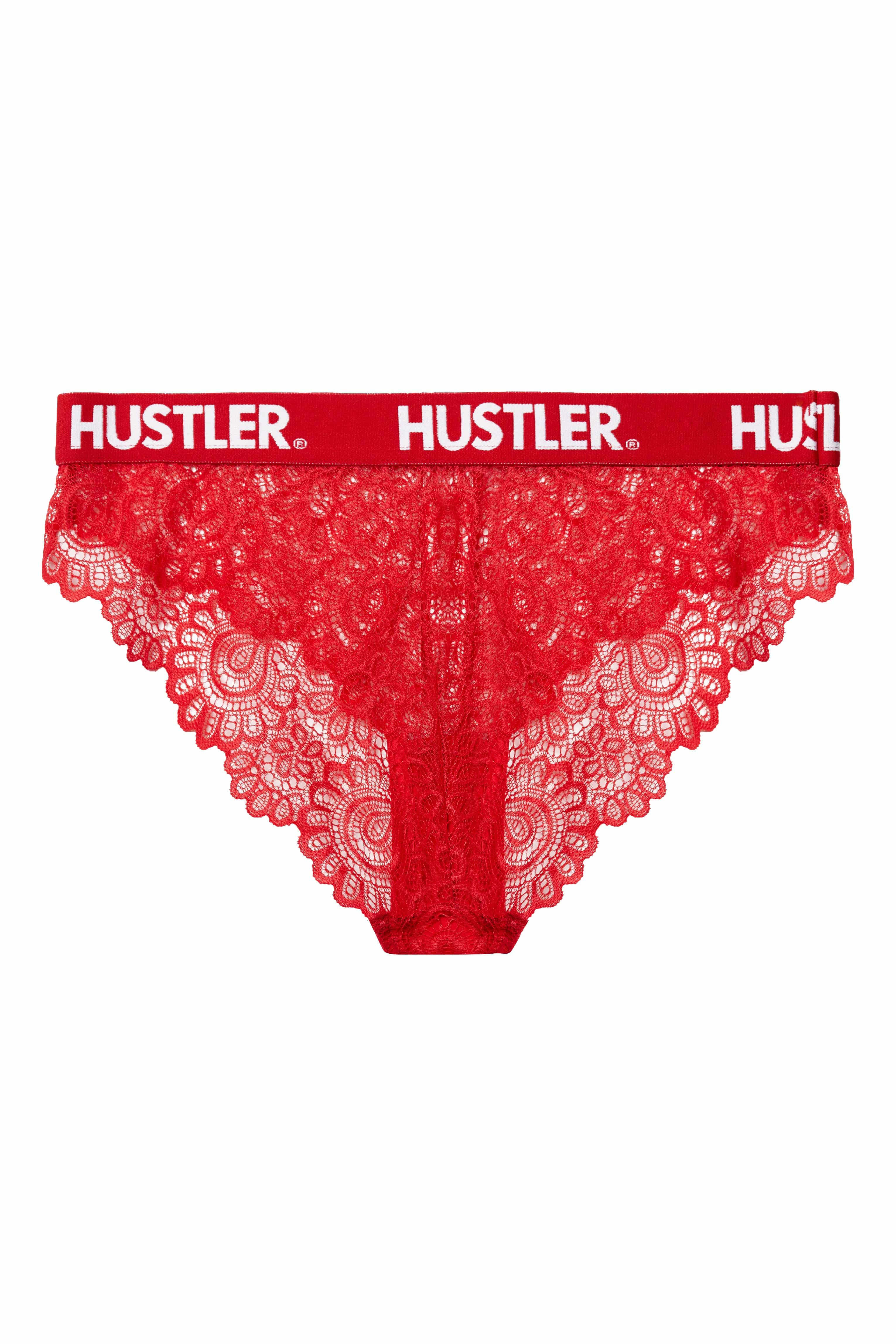 Hustler Branded Red Lace Brief - Image 2