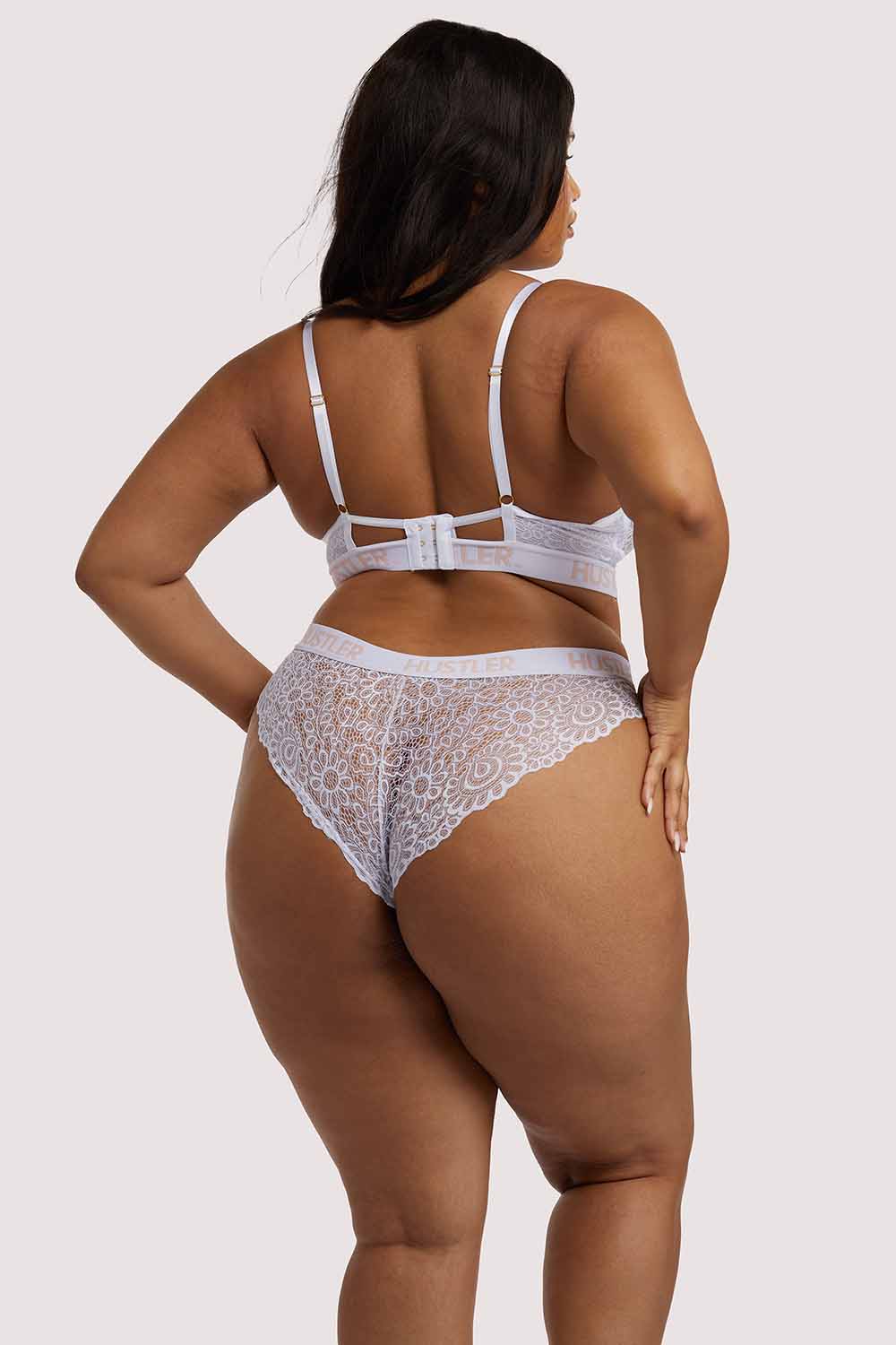 Branded Lace White Brief - Image 10