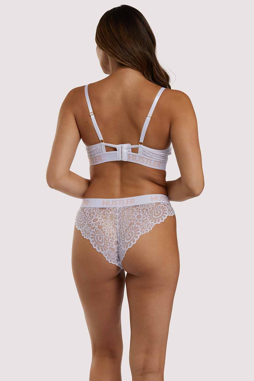 Branded Lace White Brief - Image 5