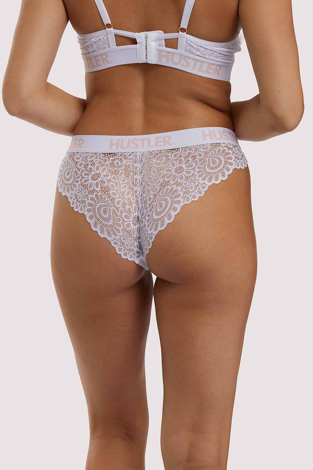 Branded Lace White Brief - Image 7