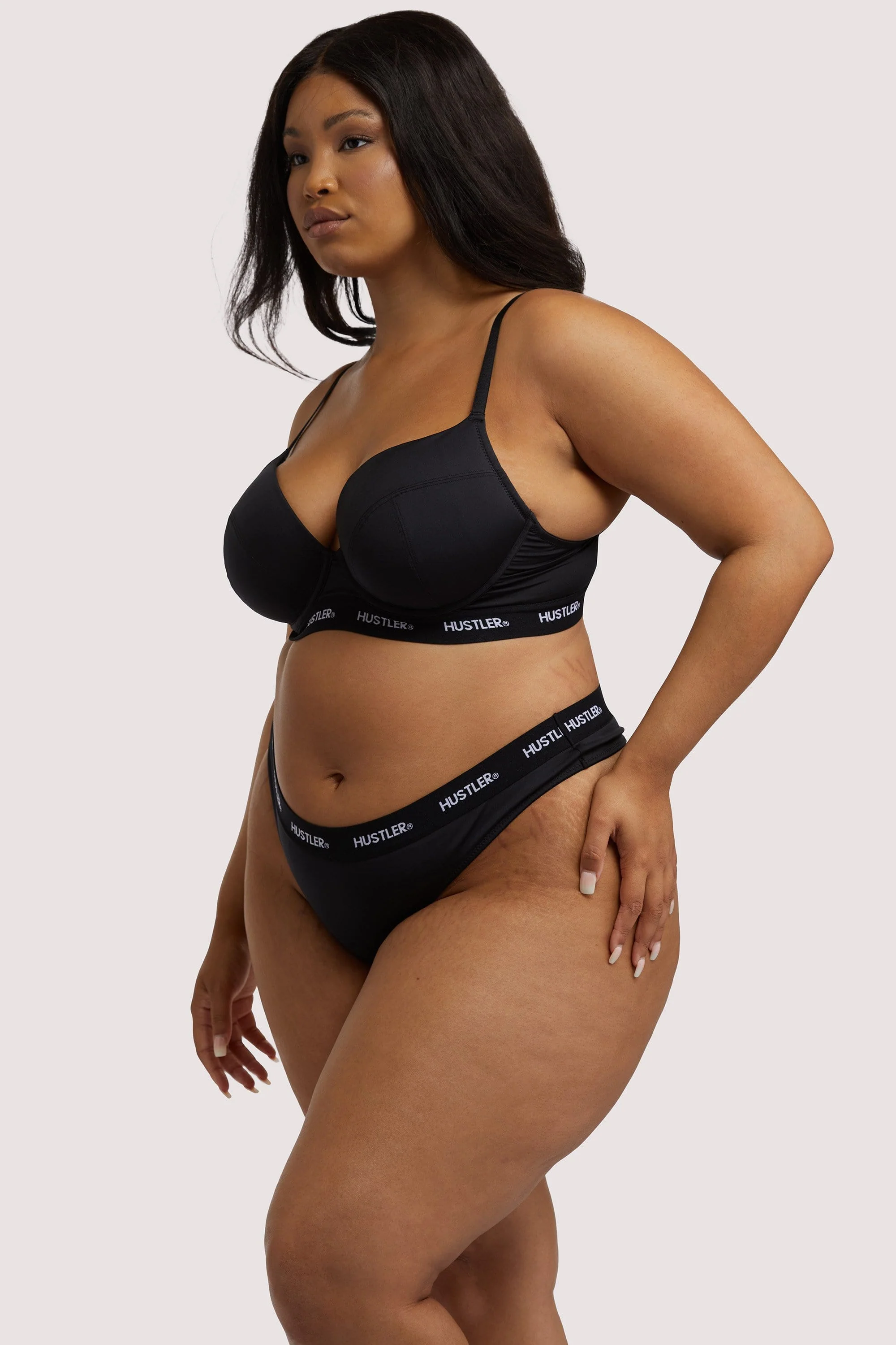 Branded Black Thong - Image 2