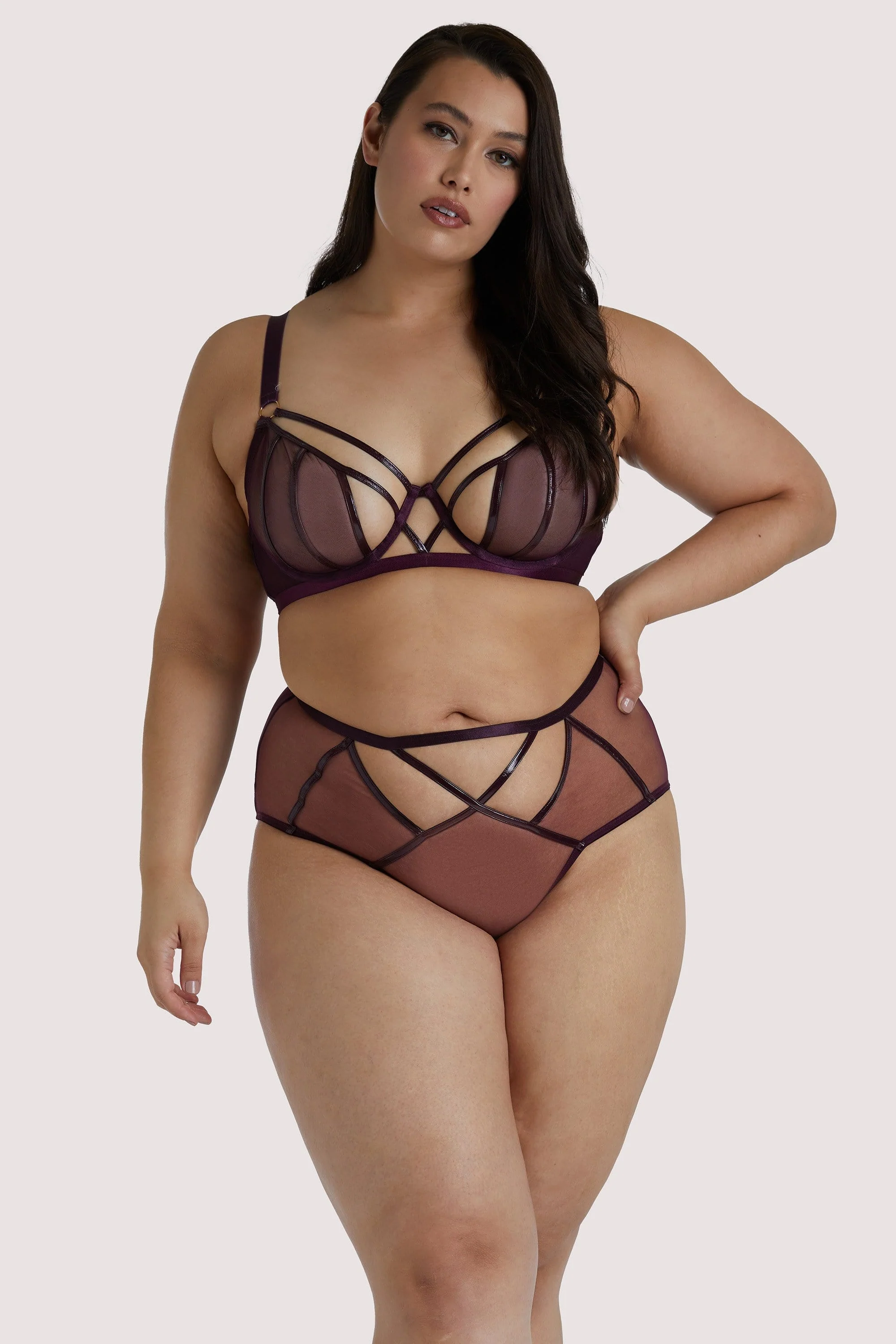 Kelly Wine PVC Curve Brief - Image 3