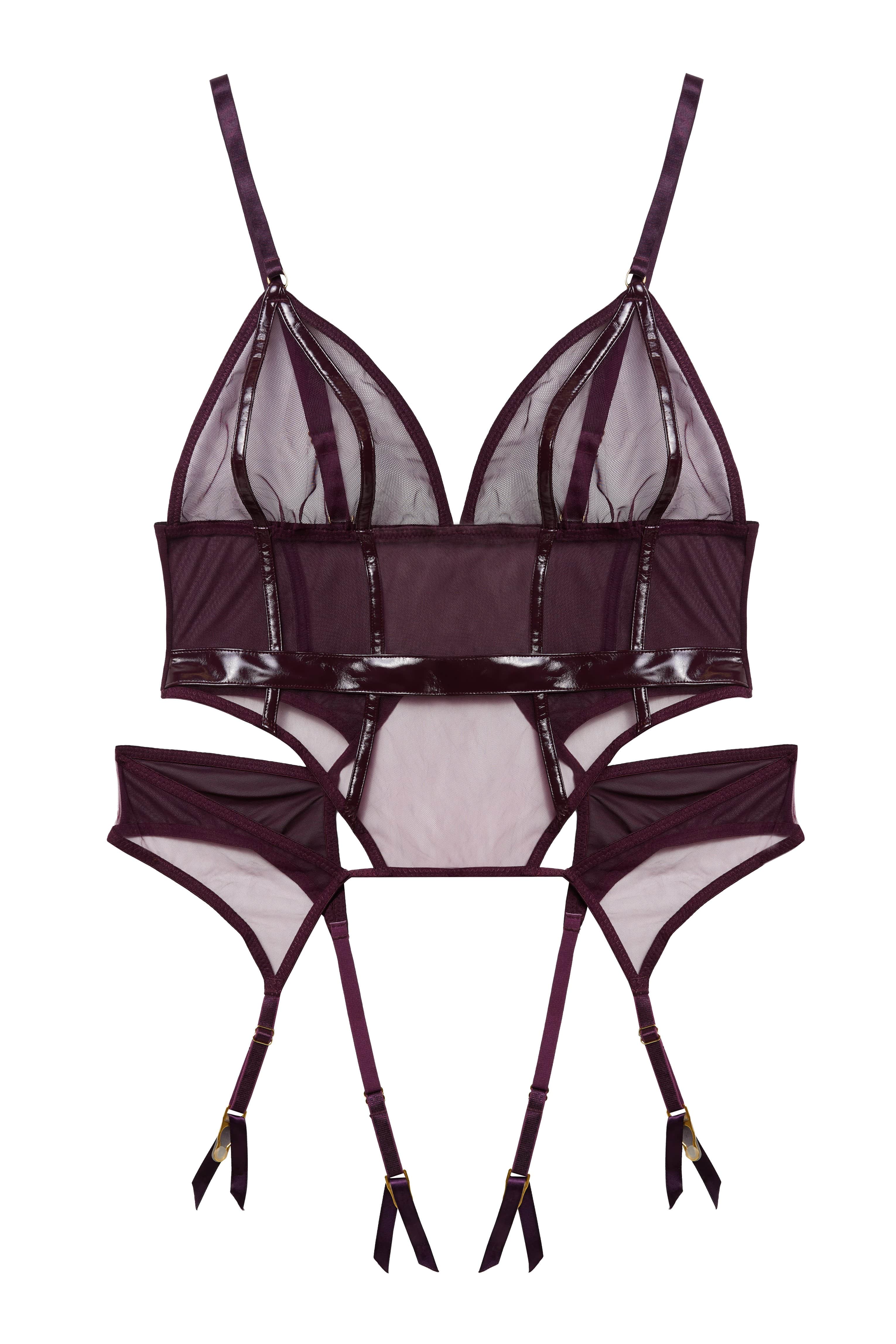 Kelly Wine PVC Soft Cup Curve Basque - Image 2