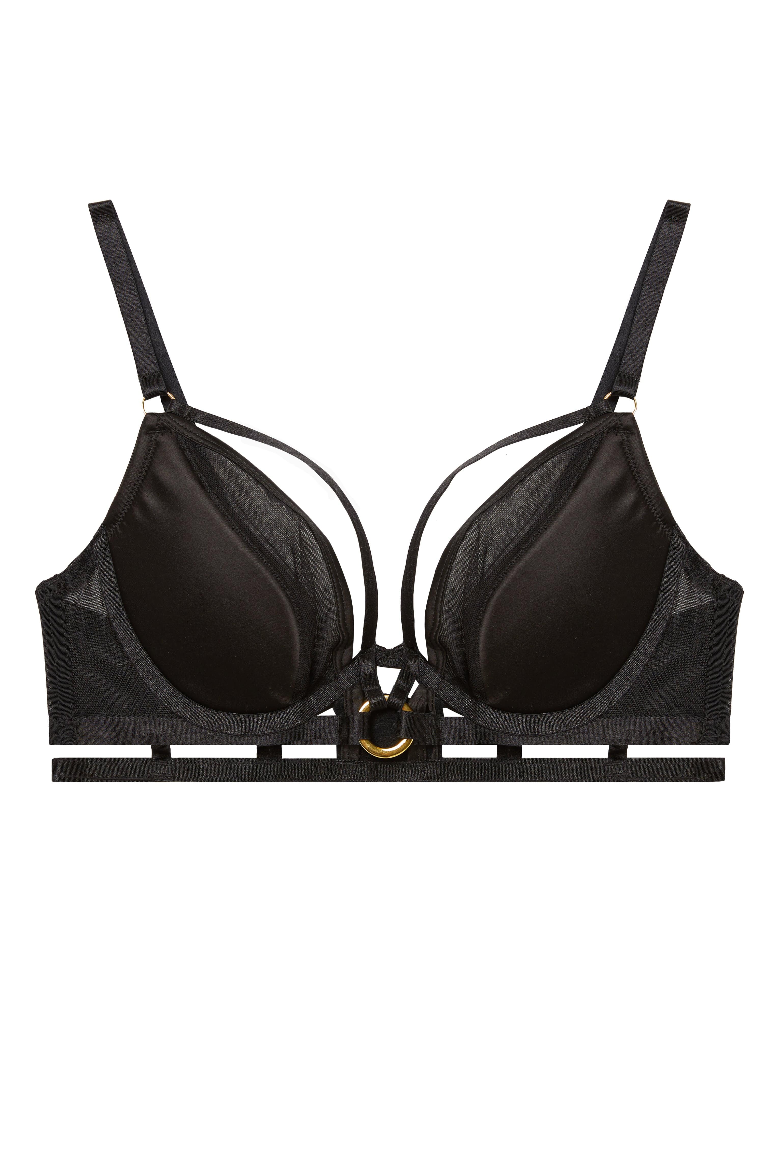 Sierra Black Gold Ring Curve Bra - Image 2