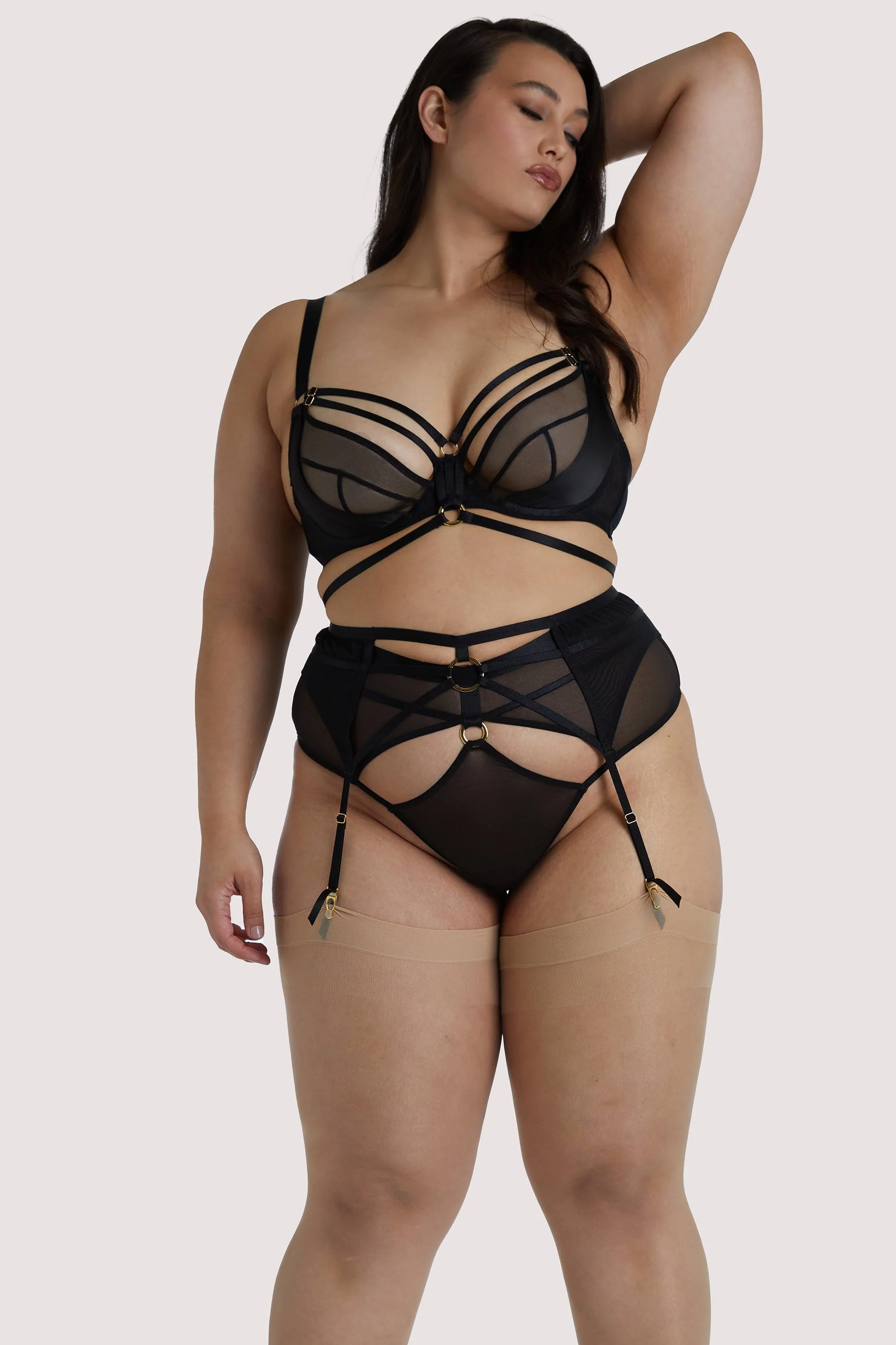 Sierra Black Gold Ring Curve Suspender - Image 3
