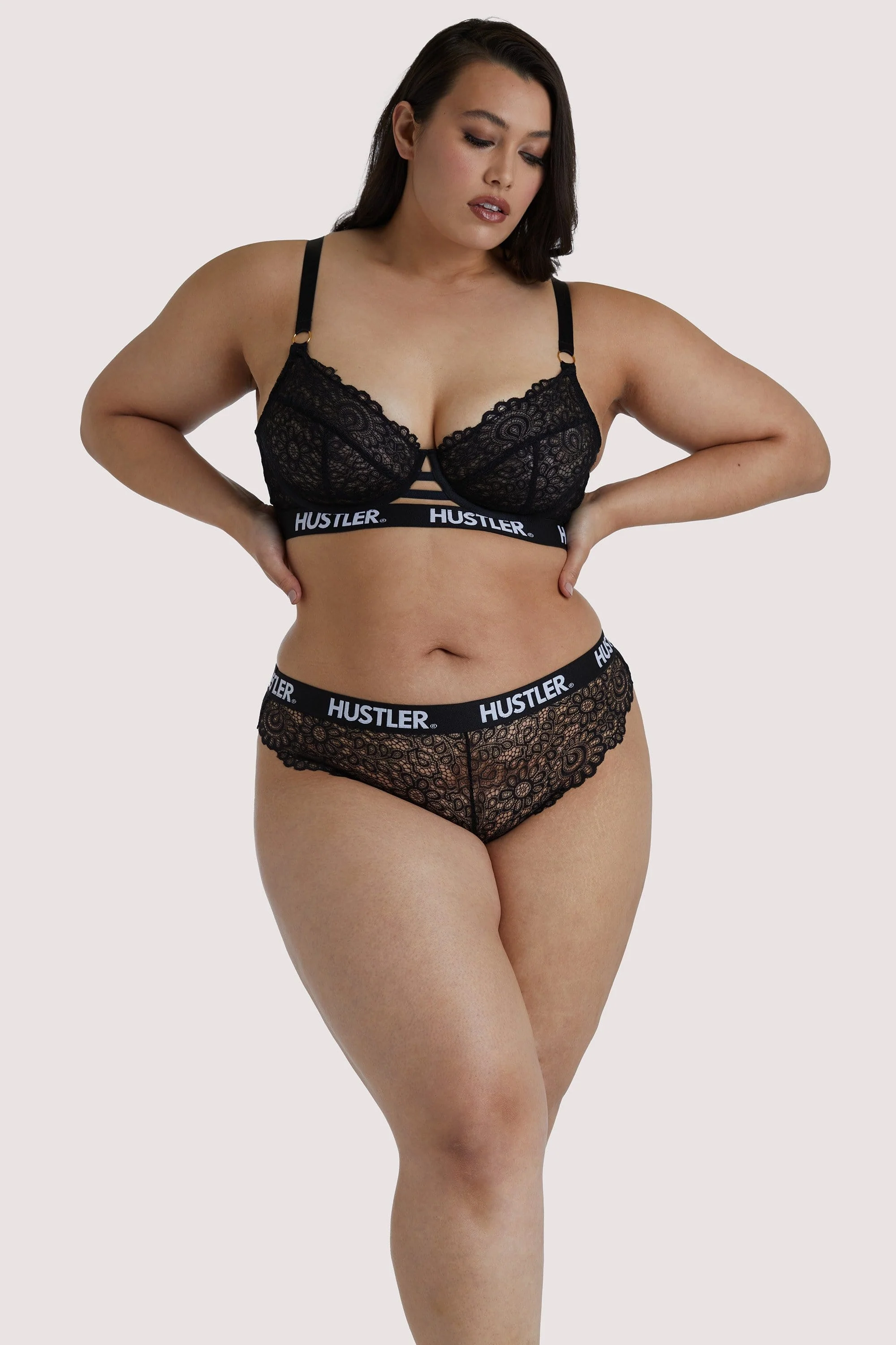 Branded Black Curve Lace Bra - Image 5