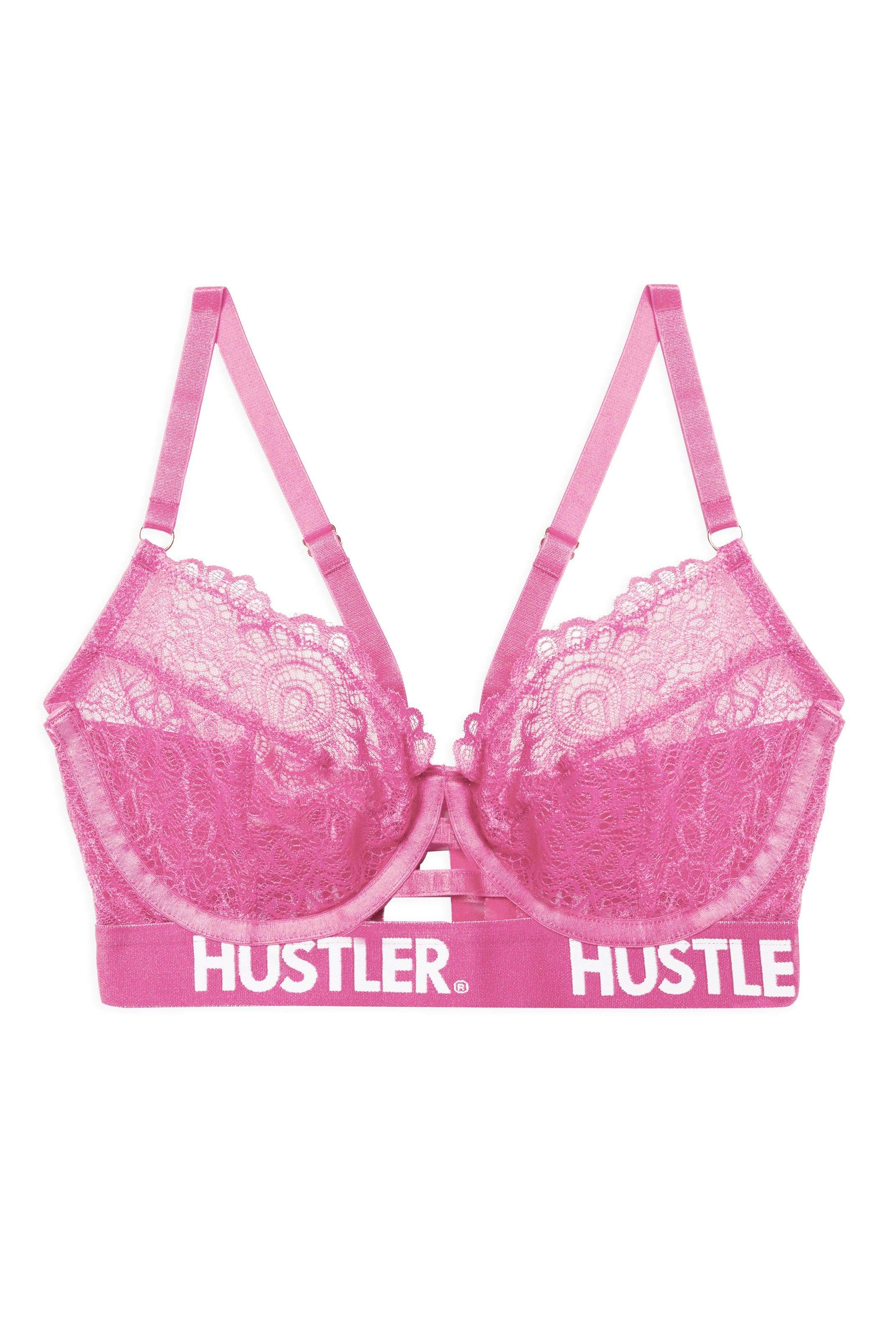 Branded Pink Curve Lace Bra - Image 3