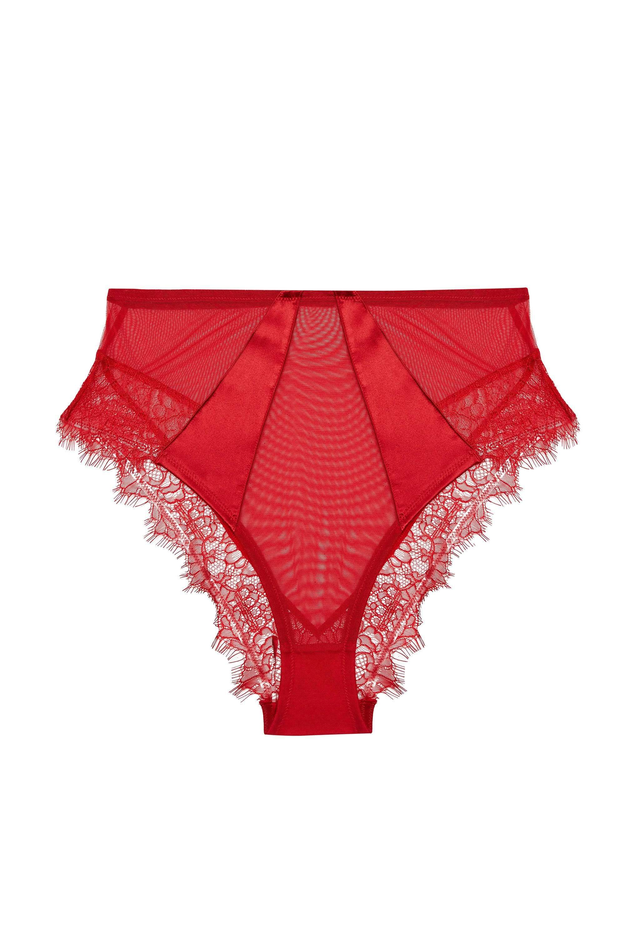 Melina Red High Waist Brief - Image 4