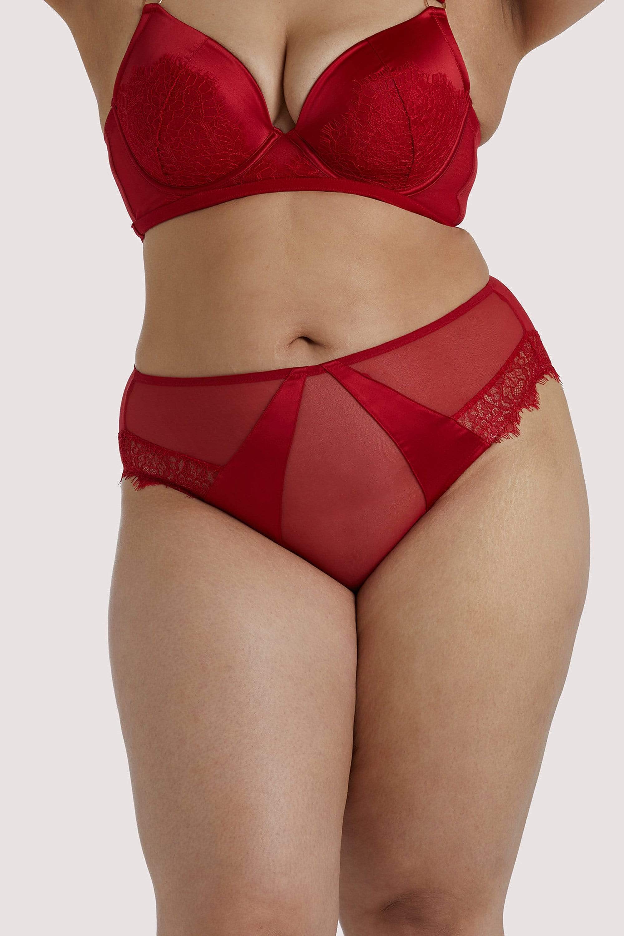Melina Red High Waist Brief - Image 5