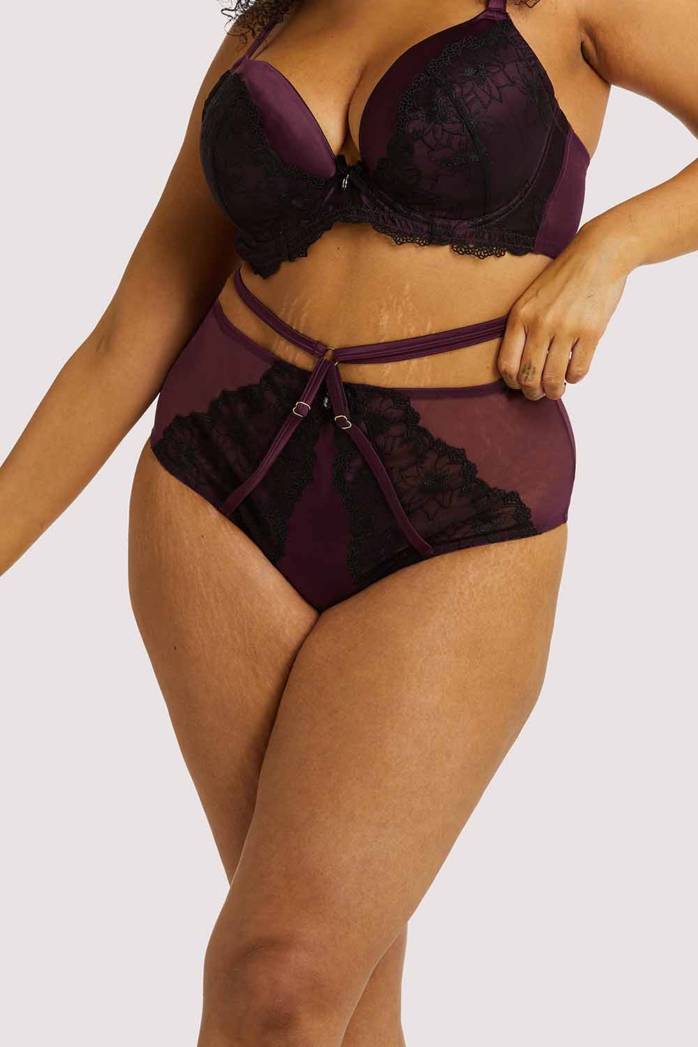 Muriel Purple High Waist Brief - Image 3