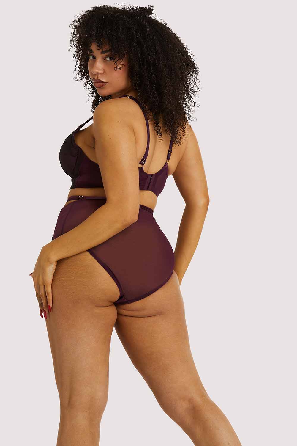 Muriel Purple High Waist Brief - Image 6