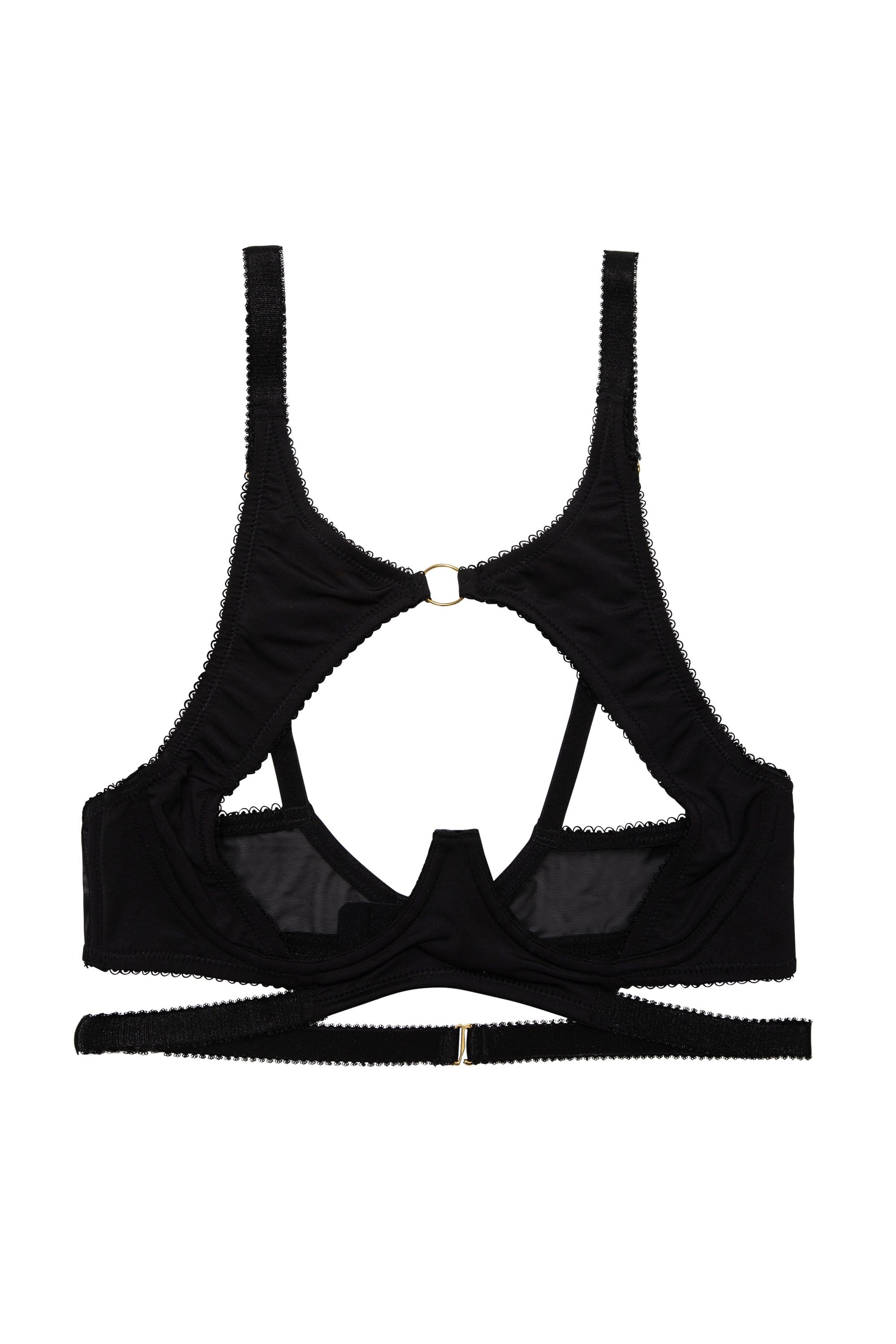 Regalia Zadie Black High Neck Keyhole Bra - Image 6