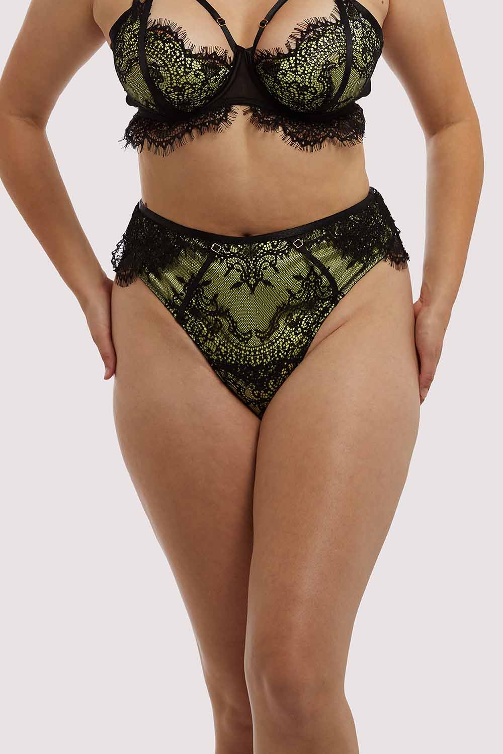 Nora Lime Net and Lace Thong - Image 6